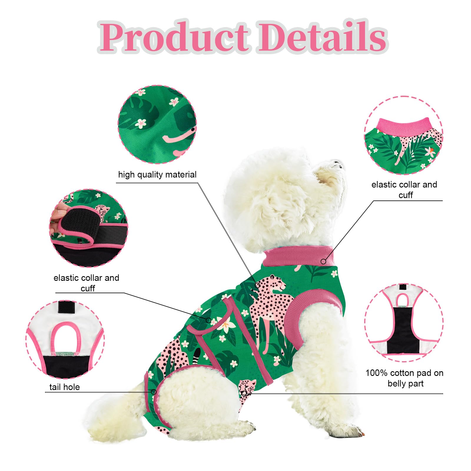 Post-Surgery Recovery Suit for Dogs - Soft & Breathable Dog Onesie for Spay/Neuter, Alternative to E-Collar & Cone - Anti-Licking Protective Wear for Small, Medium & Large Dogs - Perfect for Post-Op Care & Wound Healing