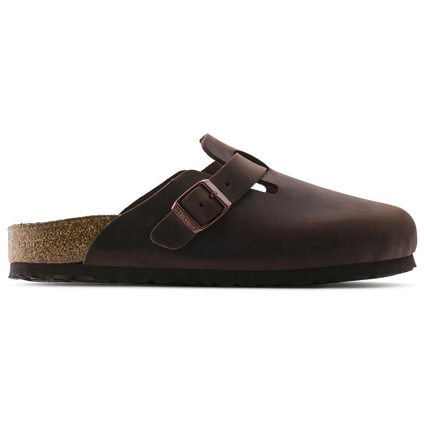 Women's Boston Soft Footbed Oiled Leather Clogs - Comfortable Slip-On Shoes for Women (Habana Brown) | Perfect for Nurses, Teachers & Healthcare Workers