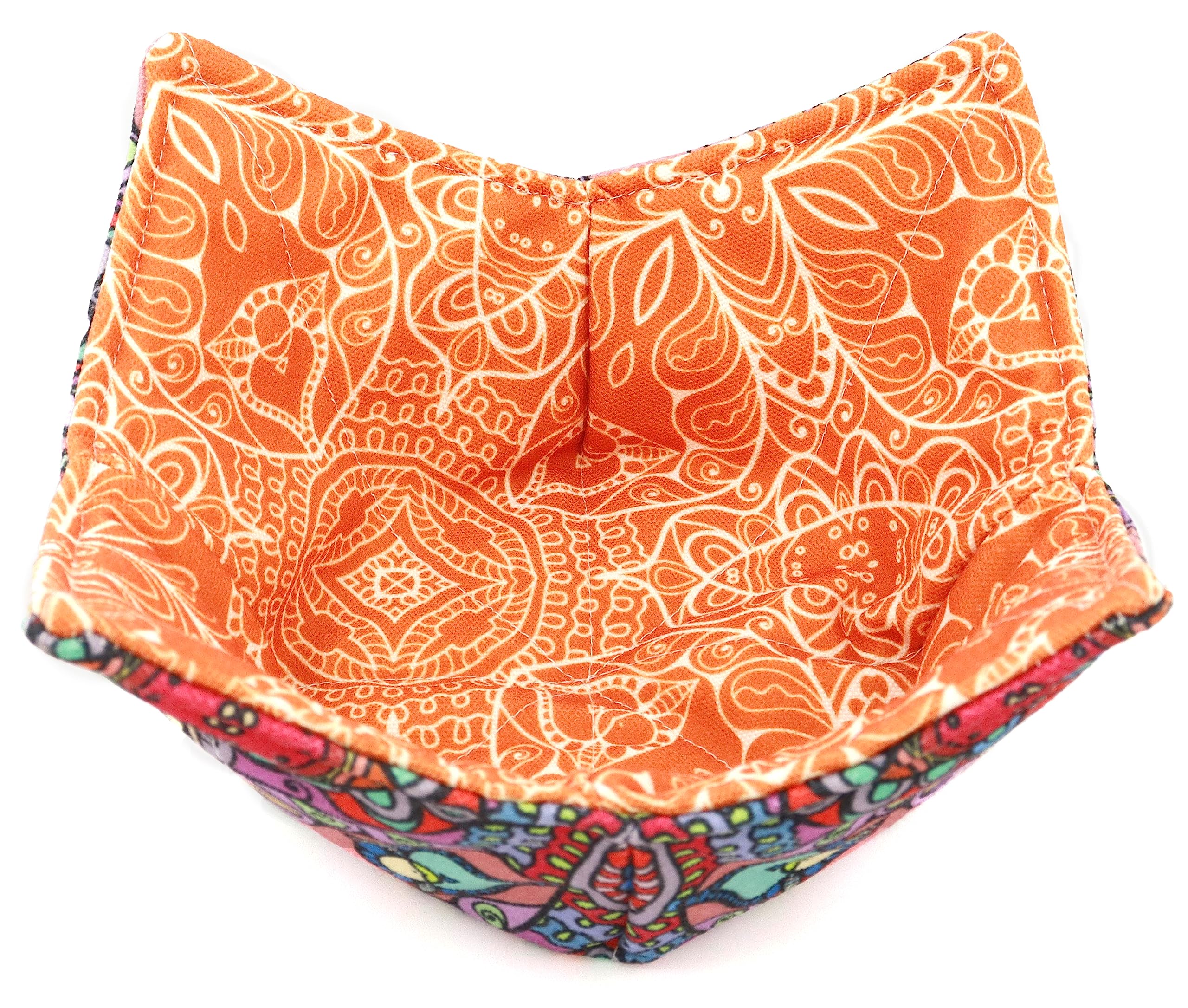 Microwave-Safe Cotton Bowl Cozy - Heat Resistant Hot Bowl Holder for Soup, Cereal & Food - Perfect for Microwave Use & Dining Comfort