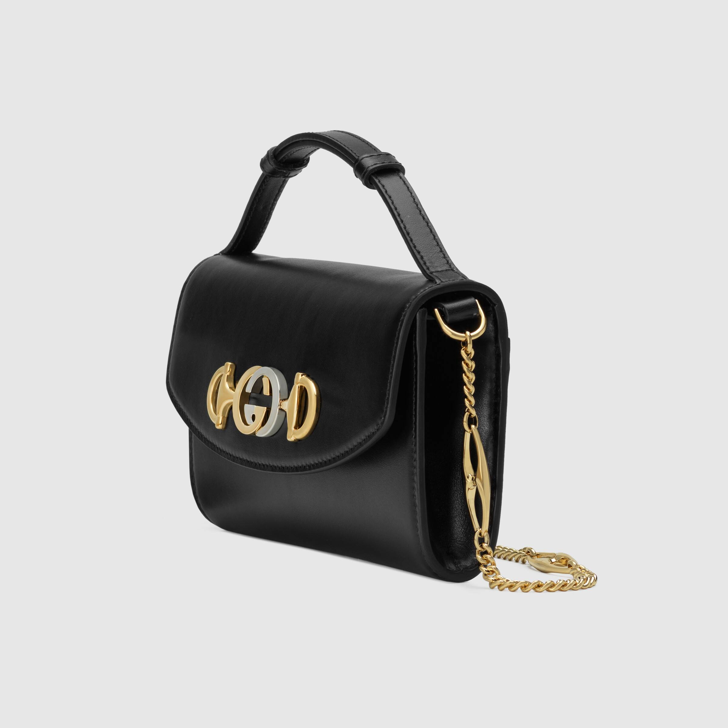 Gucci Zumi Black Smooth Leather Mini Bag for Women - Luxury Designer Crossbody Purse for Evening Out & Party | Fashionable & Elegant Accessory