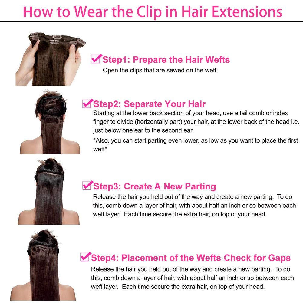 Urbeauty 14 Inch Clip-In Human Hair Extensions - Body Wave Seamless Real Human Hair Weft for Black Women & Girls | Perfect for Daily Styling, Parties & Special Occasions