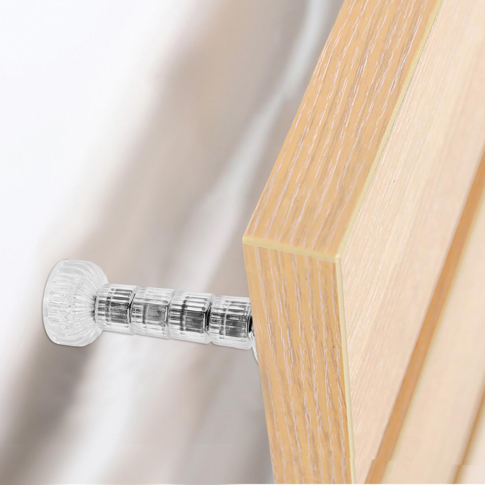 Homoyoyo 2-Pack Acrylic Bed Frame Stoppers - Anti-Shake Support Brackets for Threaded Bed Frames, Prevents Abnormal Noise & Movement - Perfect for Bedroom, Guest Room, Dorm, and RV Use