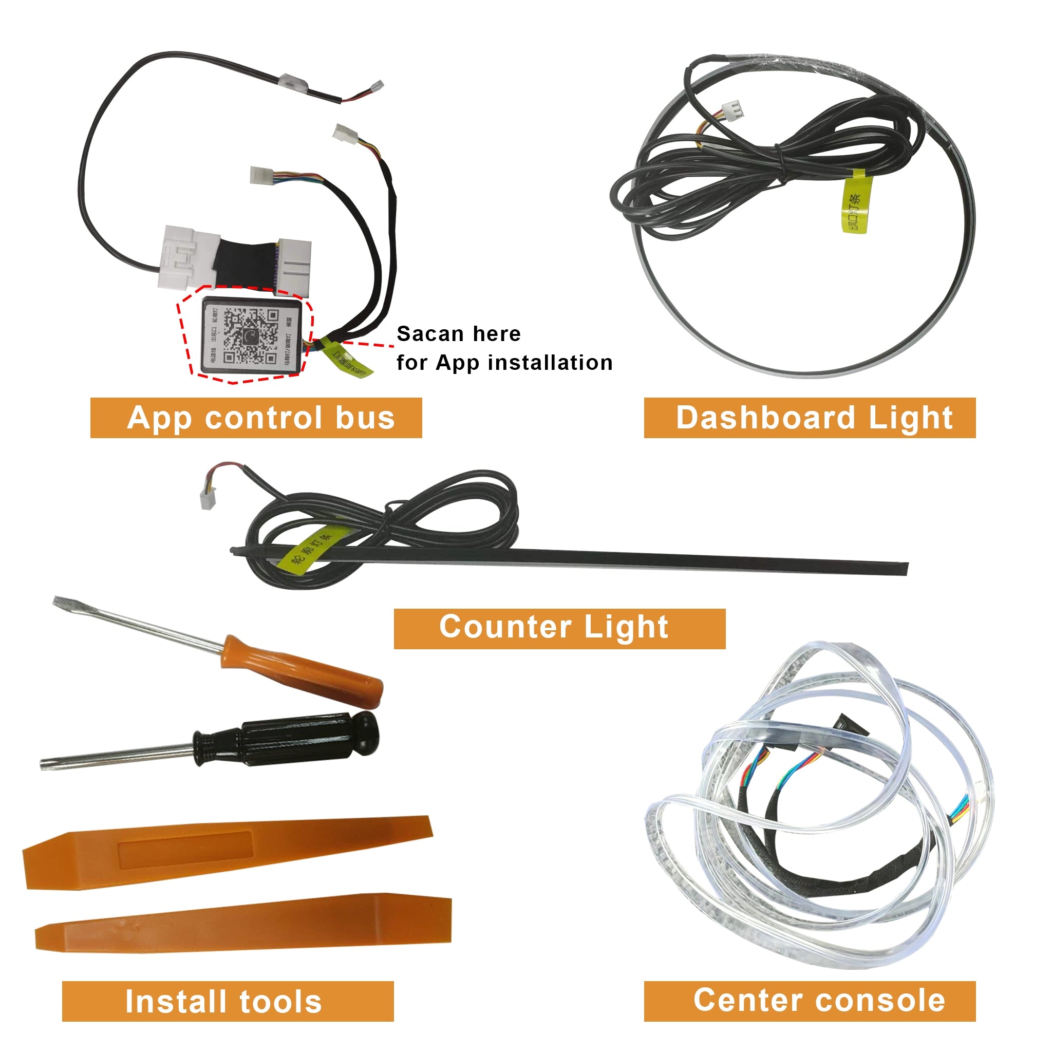 Tesla Model Y/3 Neon Ambient LED Lighting Kit - Custom Car Interior Lights for Mood & Style | Perfect for Night Driving, Parties & Car Shows