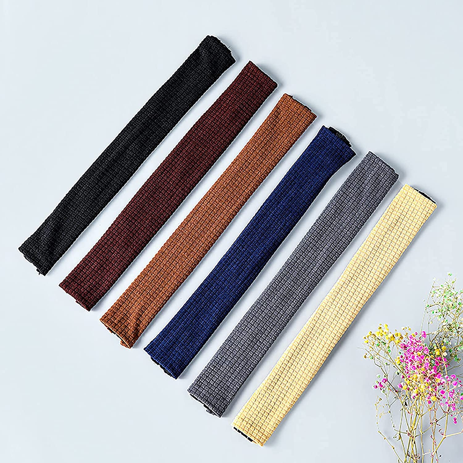 Soft Armrest Covers for Office Chairs - Brown PU Leather Computer Chair Arm Rest Pads with Zipper | Ergonomic Support for Desk, Gaming & Home Office Use