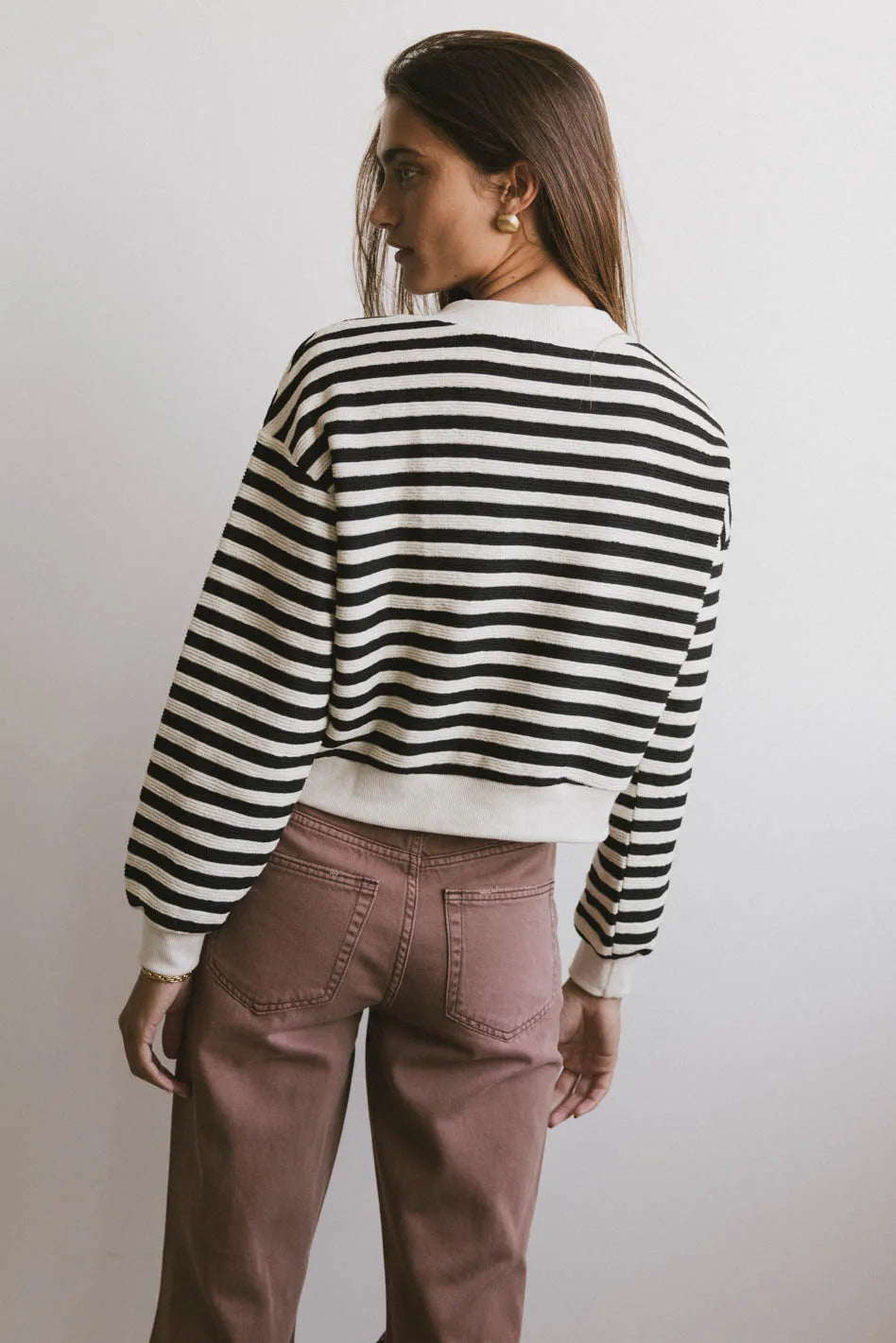 Osaia Striped Cardigan for Women - Cozy Knit Sweater, Lightweight Long Sleeve Open Front Cardigan - Perfect for Fall, Winter, Office Wear & Casual Outfits
