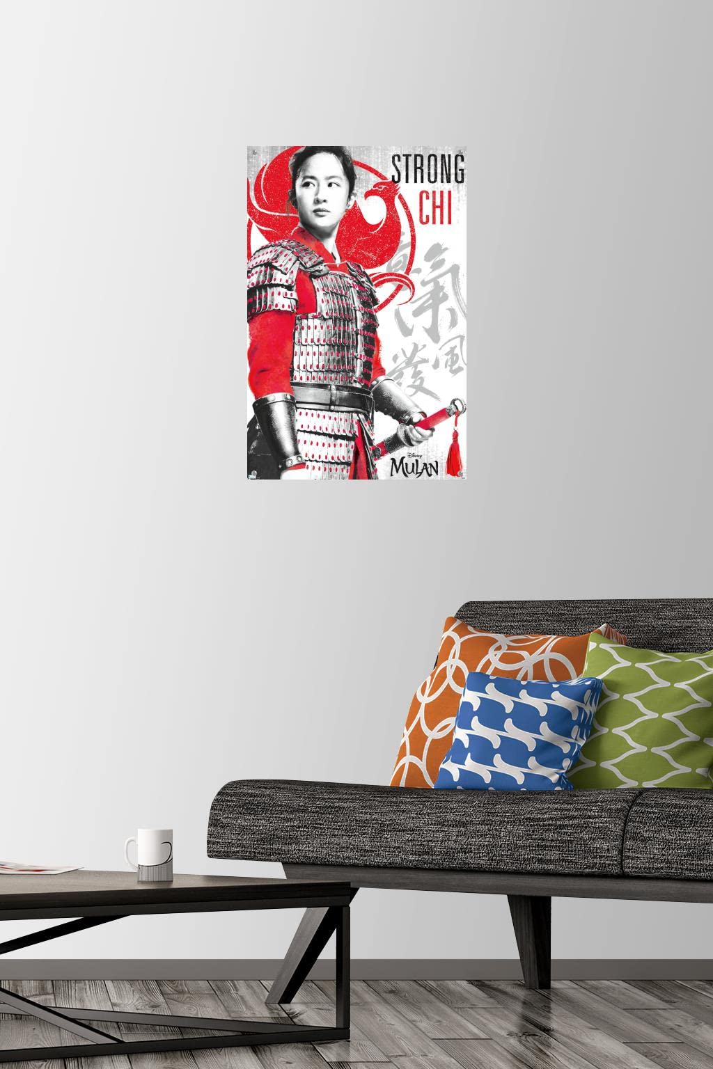 Disney Mulan Wall Poster - Strong & Durable with Push Pins - Perfect for Kids Room Decor, Home Office & Classroom Inspiration