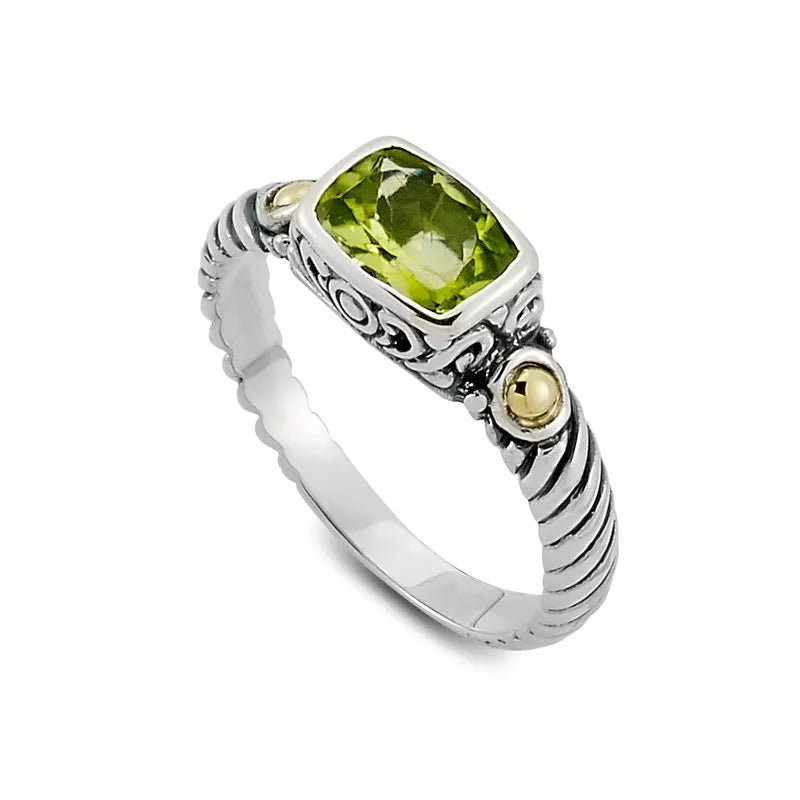 Genuine Peridot Ring - 925 Sterling Silver August Birthstone Jewelry for Women - Perfect Gift for Anniversary, Birthday & Special Occasions
