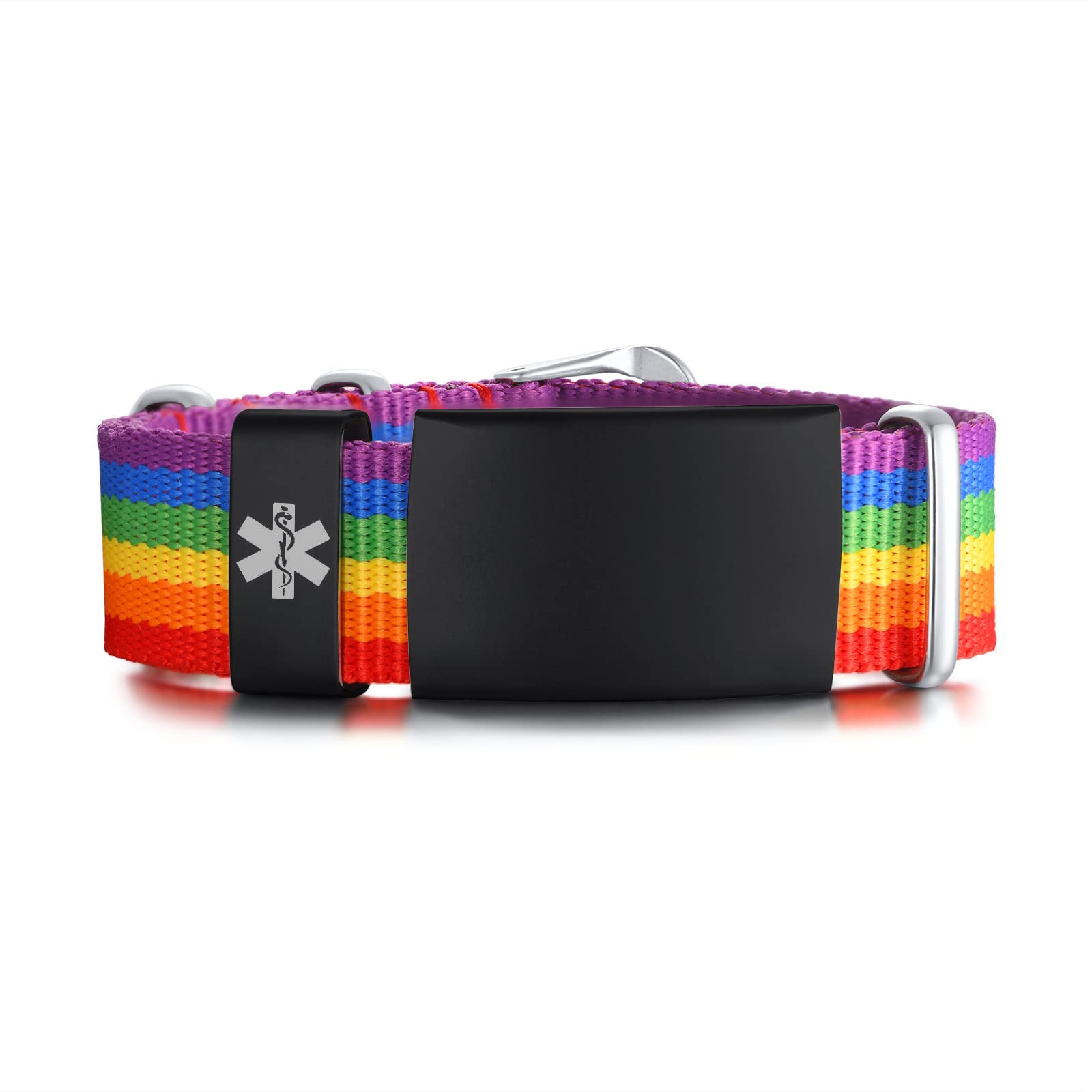 VNOX Medical Alert Bracelets for Men & Women - Custom Engraved Stainless Steel Emergency ID Bracelet for Sports, Travel & Daily Wear