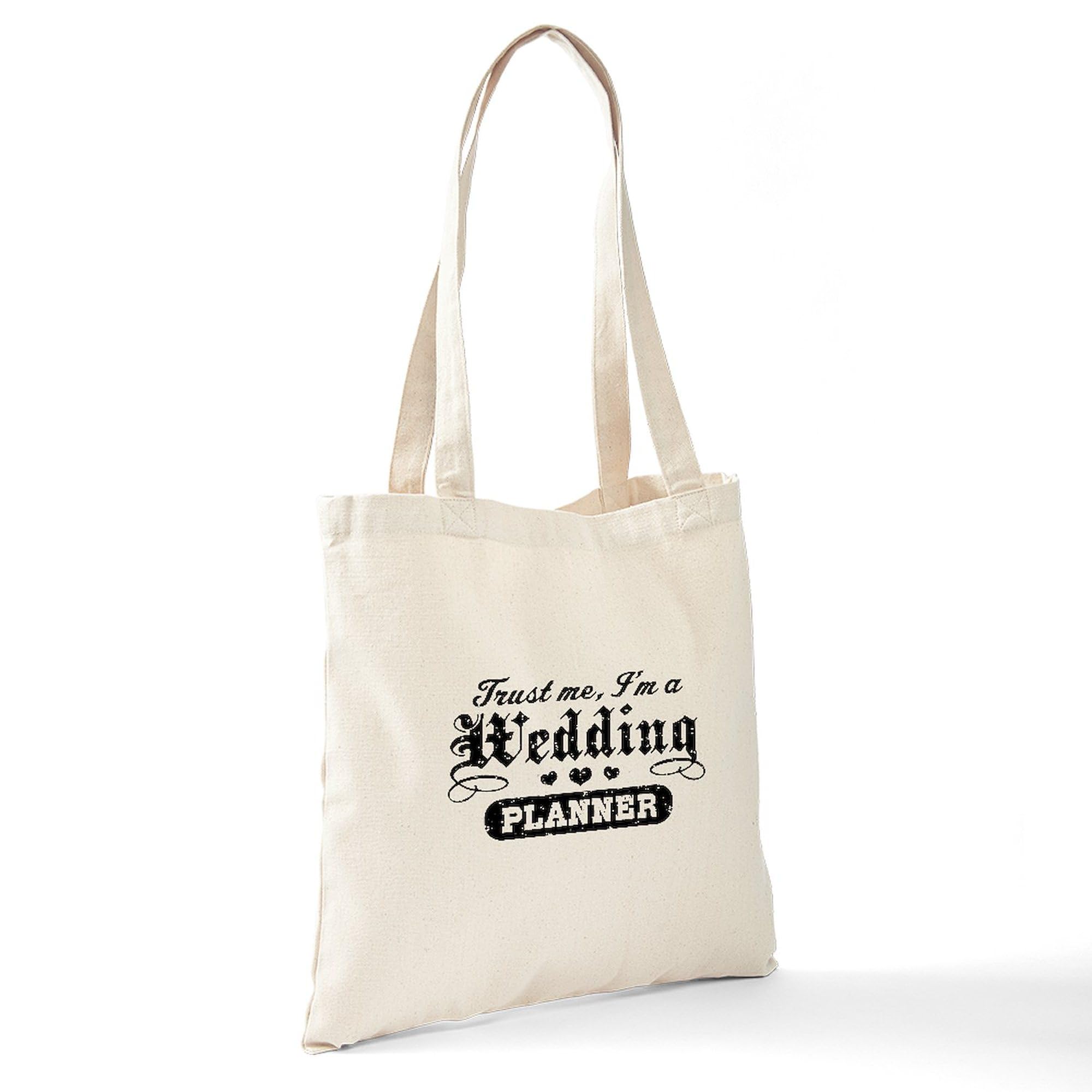 Trust Me I'm A Wedding Planner - Natural Canvas Tote Bag | Reusable Grocery Shopping Bag for Bridal Planners, Bachelorette Parties & Wedding Events