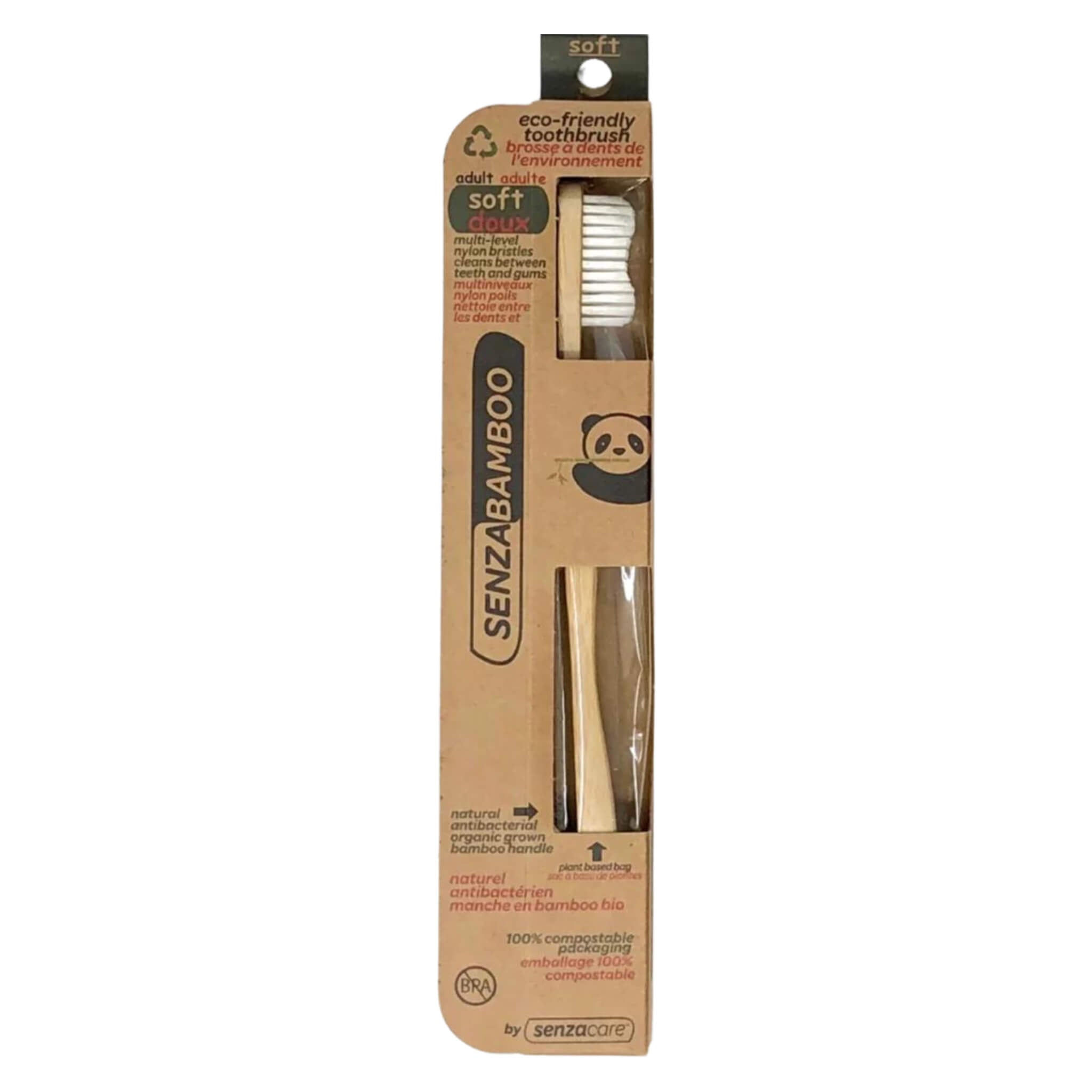 Eco-Friendly Bamboo Toothbrush for Adults - Biodegradable & Sustainable Oral Care - Perfect for Travel, Home, and Zero-Waste Lifestyle