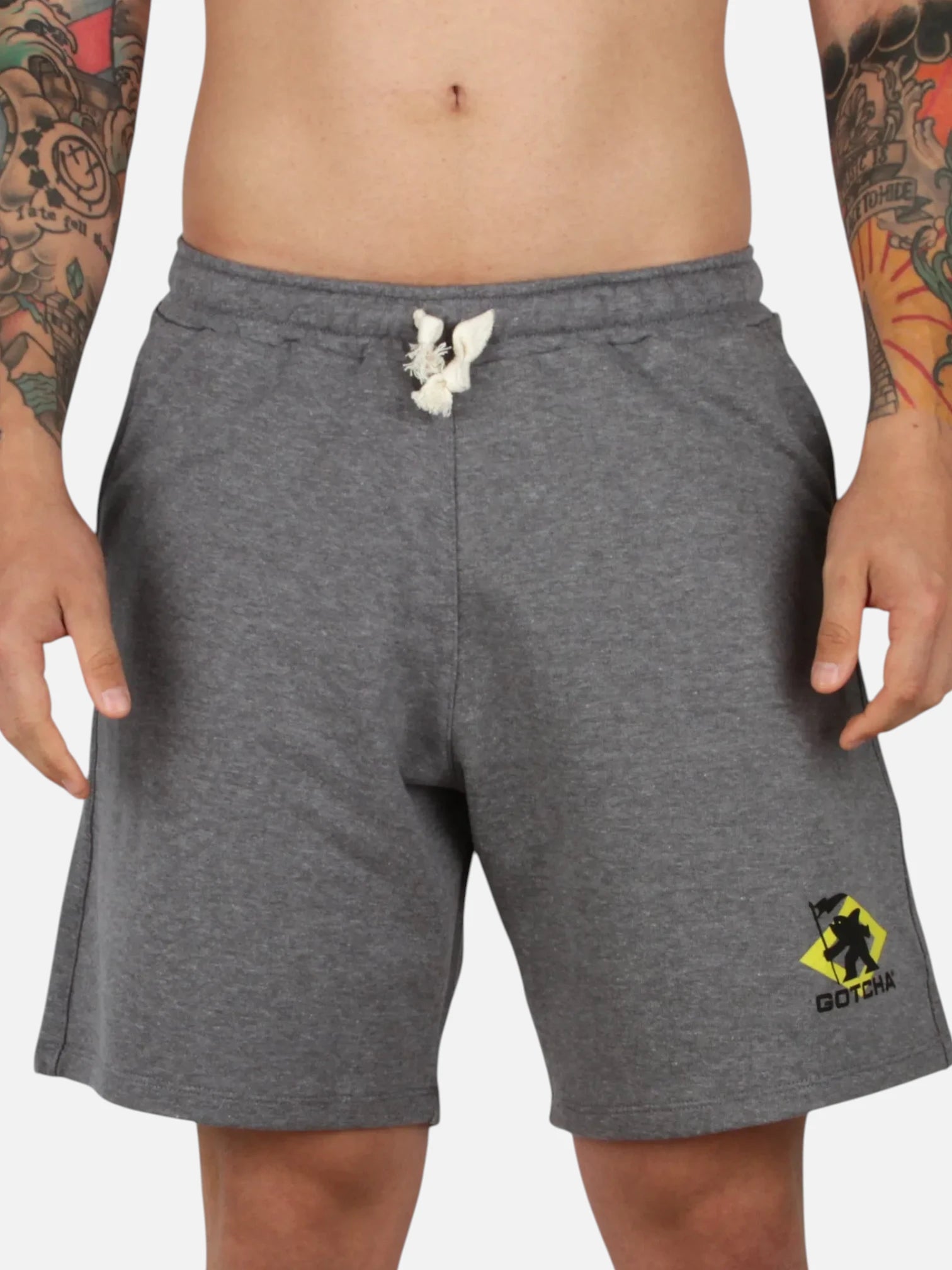 Bermuda Gotcha Sharkman Gris - Premium Men's Swim Trunks for Beach, Pool & Summer Vacations