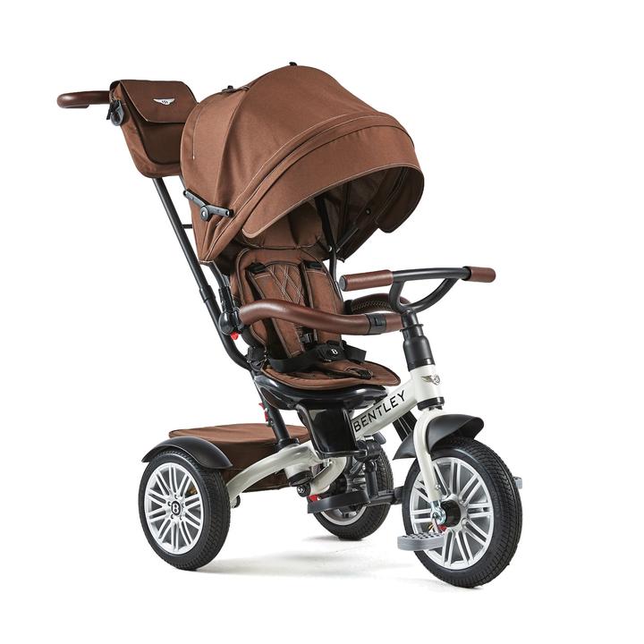 Bentley 6-in-1 Convertible Kids Tricycle - Adjustable Toddler Trike with Parent Push Handle & Canopy - Perfect for Outdoor Play, Park Rides & Learning to Pedal