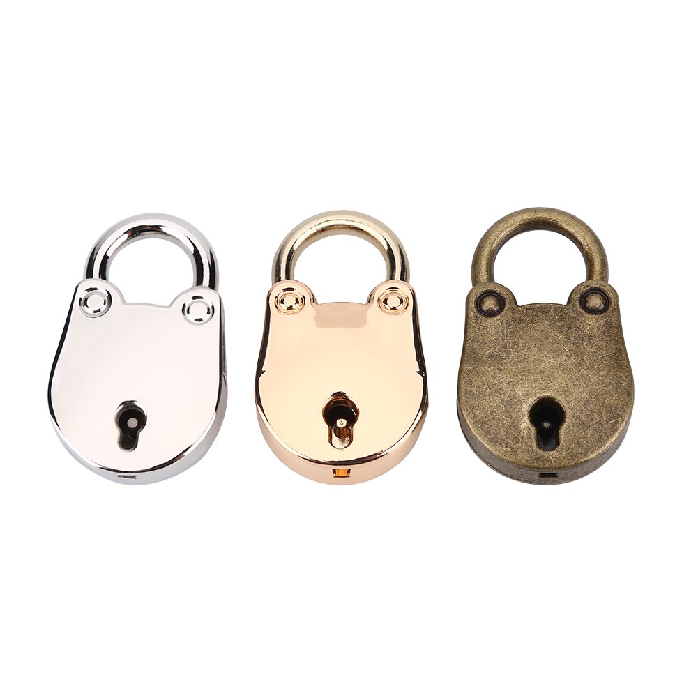 Mini Bear Head Vintage Padlock with Keys (E113Pcs) - Secure Notebook, Diary, Jewelry Box & More | Durable Key Lock for Home, Office & Travel Use