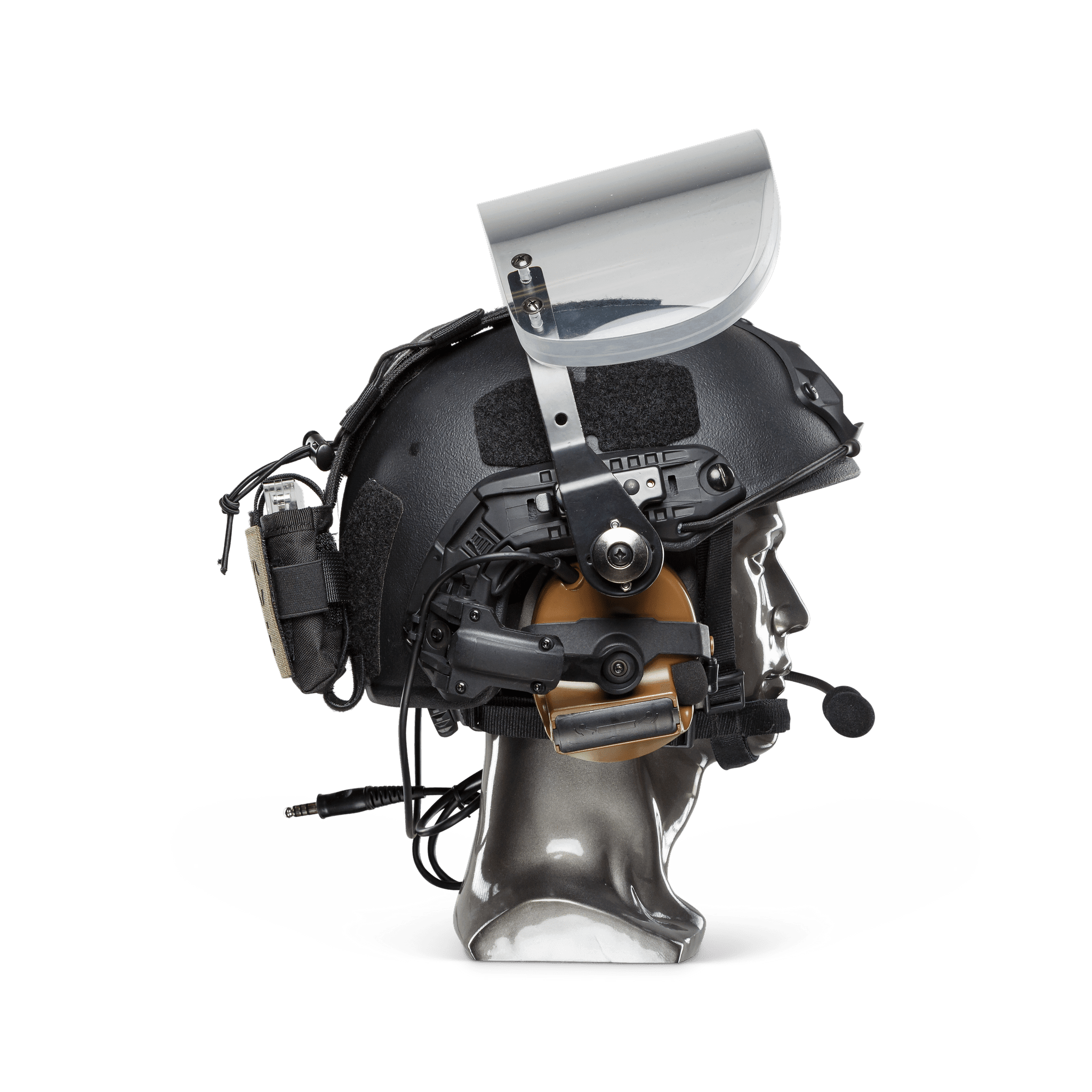 Texas IIIA+ Ballistic Face Shield - Universal Fit for All Helmets with ARC Rail | Tactical Protection for Military, Police & Security Operations