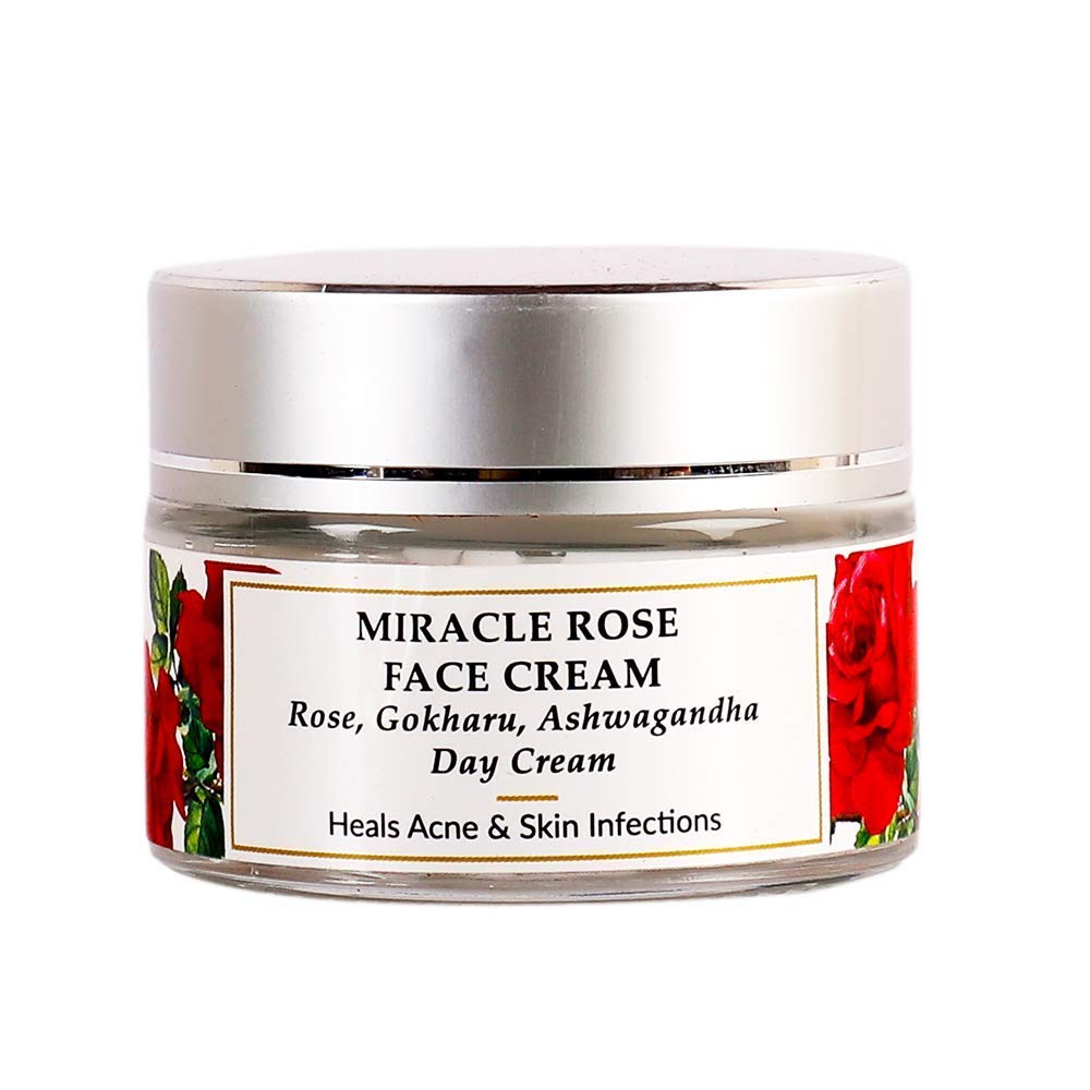 Organic Ashwagandha & Gokharu Face Cream for Dry Skin - Mirah Belle Rose Vegan Moisturizer - Natural Treatment for Dry, Damaged & Rough Skin - Men & Women - Cruelty-Free, Paraben-Free (30g) - Perfect for Night Care & Daily Hydration