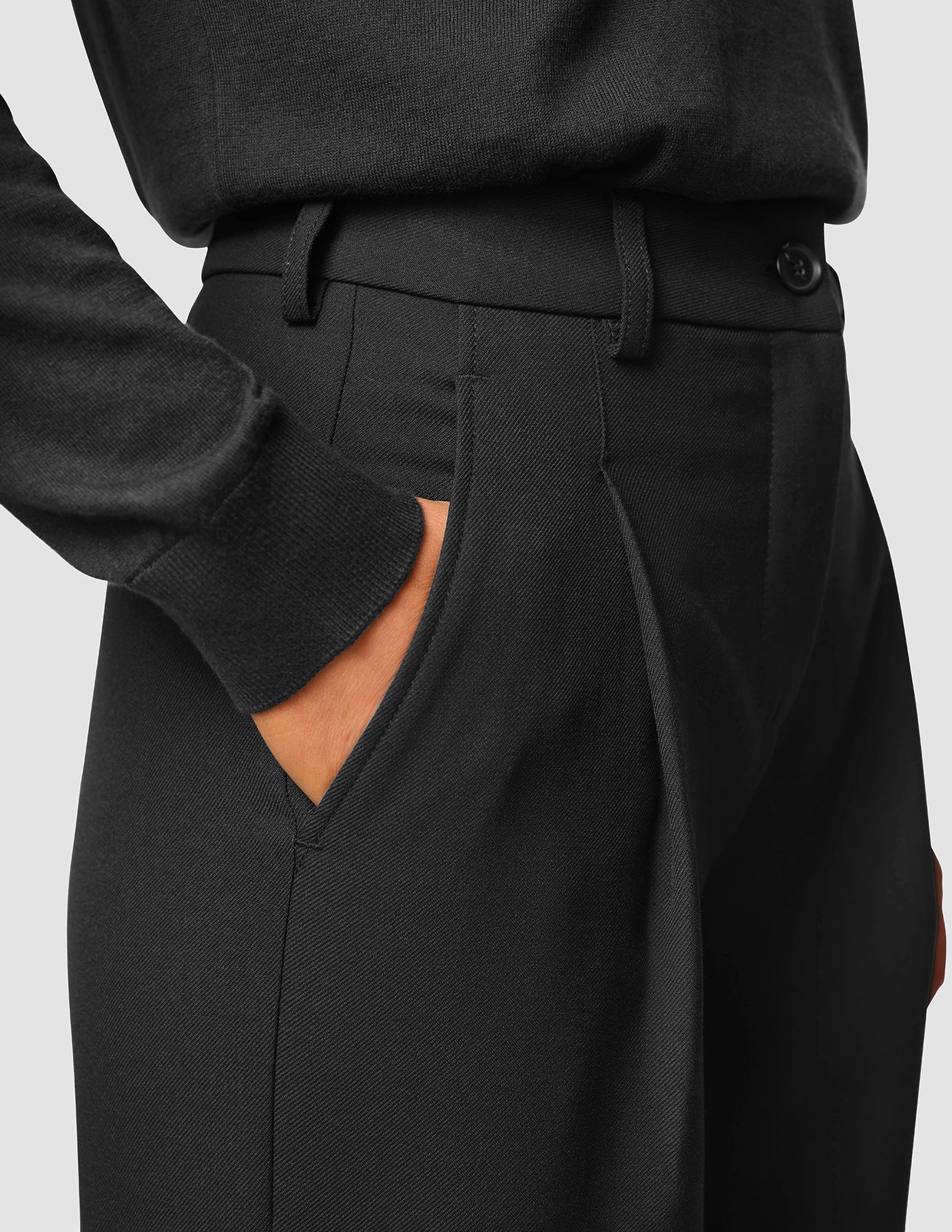 Serene Wide Leg Pants for Women - Black High Waisted Flowy Lounge Pants - Perfect for Yoga, Travel & Relaxation at Home