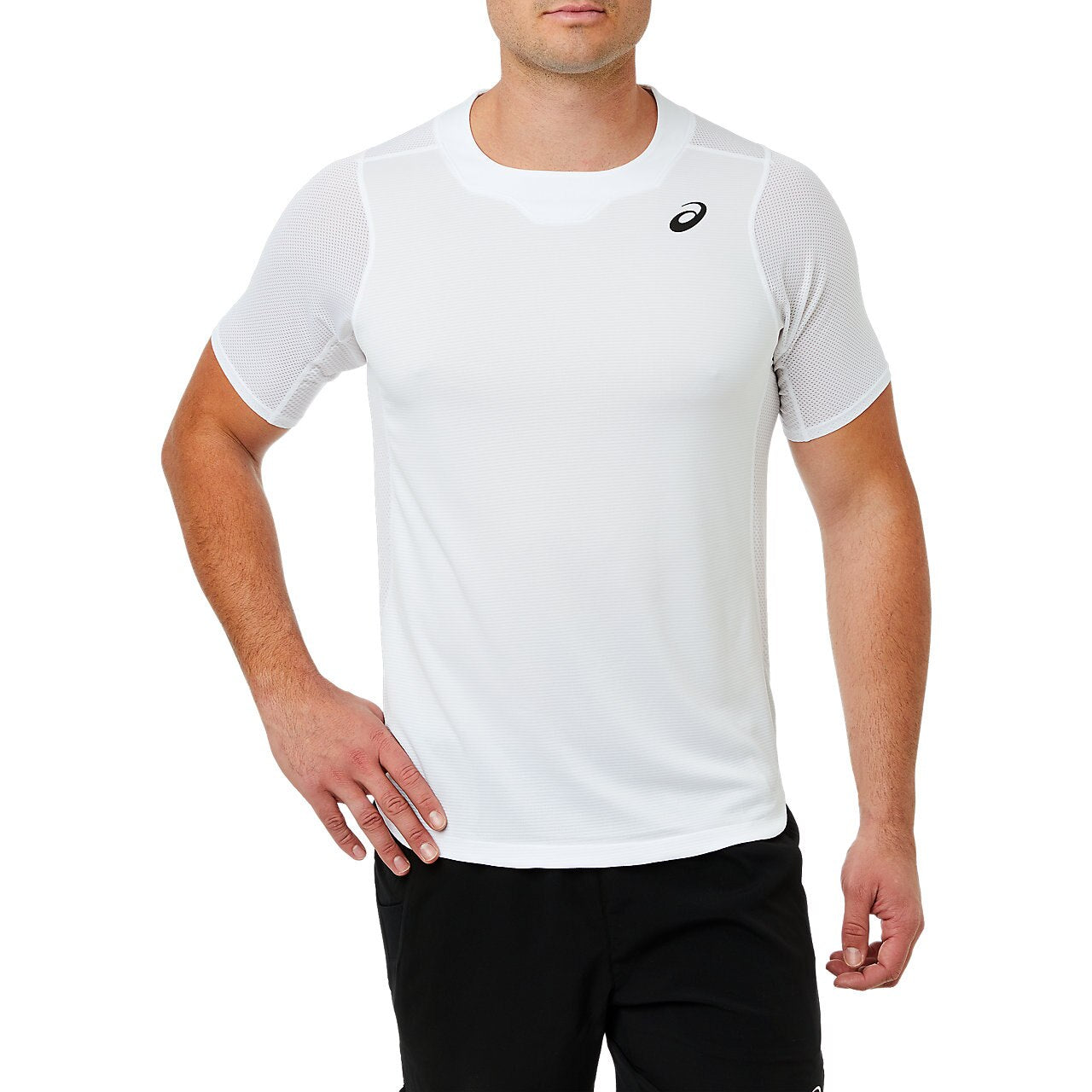 ASICS Men's Gel-Cool Short Sleeve Running Shirt - Moisture-Wicking Athletic Top for Jogging & Gym Workouts (White) - Perfect for Summer Training & Outdoor Sports