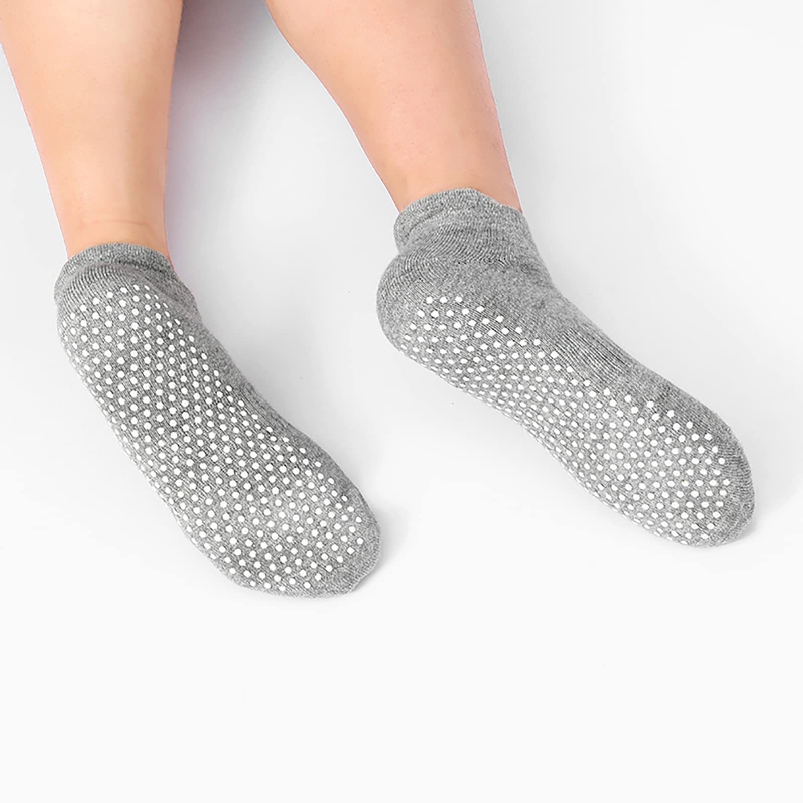 Non-Slip Pilates & Yoga Socks for Women - Grip Bottom Hospital Socks with Silicone Grippers - Perfect for Yoga, Pilates, Barre & Hospital Use