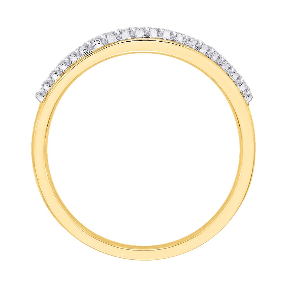 10K Gold Princess Cut Diamond Anniversary Wedding Band - Stackable Ring for Women (1/10 cttw) | Perfect for Bridal Sets, Engagement Stacking & Special Occasions