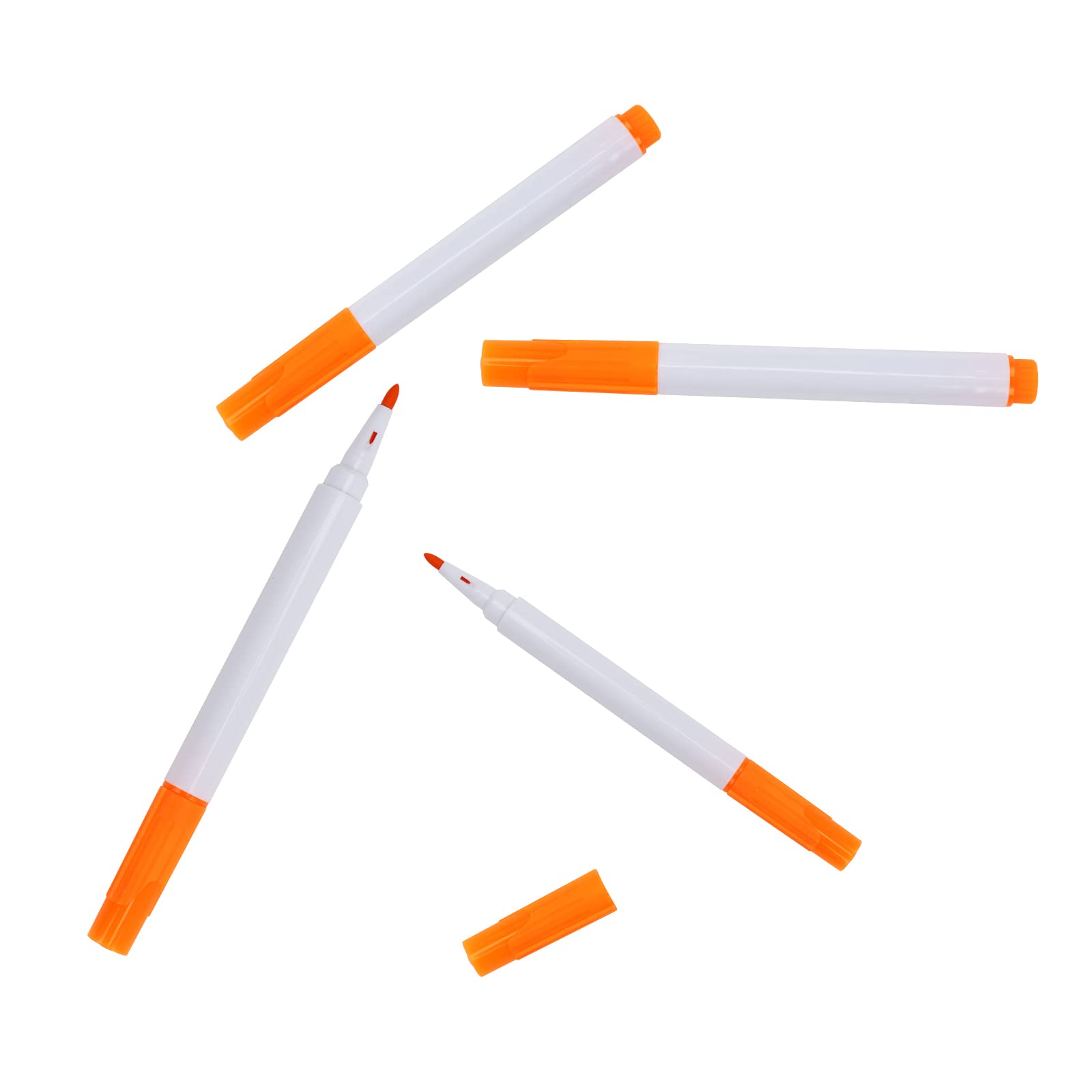 10-Pack Liquid Chalk Markers - Dust-Free Erasable Whiteboard Pens, Water-Based Non-Toxic Wet Erase Fine Tip Chalkboard Markers for Kids, Teachers & Office Use - Perfect for Classrooms, Restaurants & Home Organization (10 Orange Pens)