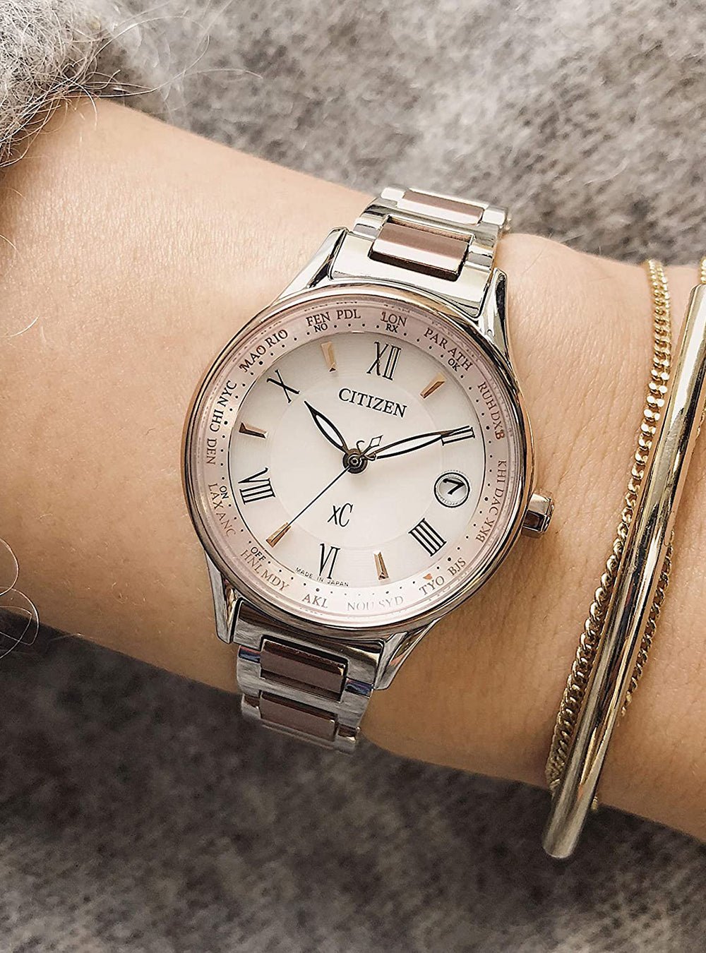 CITIZEN xC Titania Line Happy Flight EC1165-51W Japanese Women's Watch - Elegant Stainless Steel Case & Bracelet, Made in Japan - Perfect for Business, Travel and Special Occasions