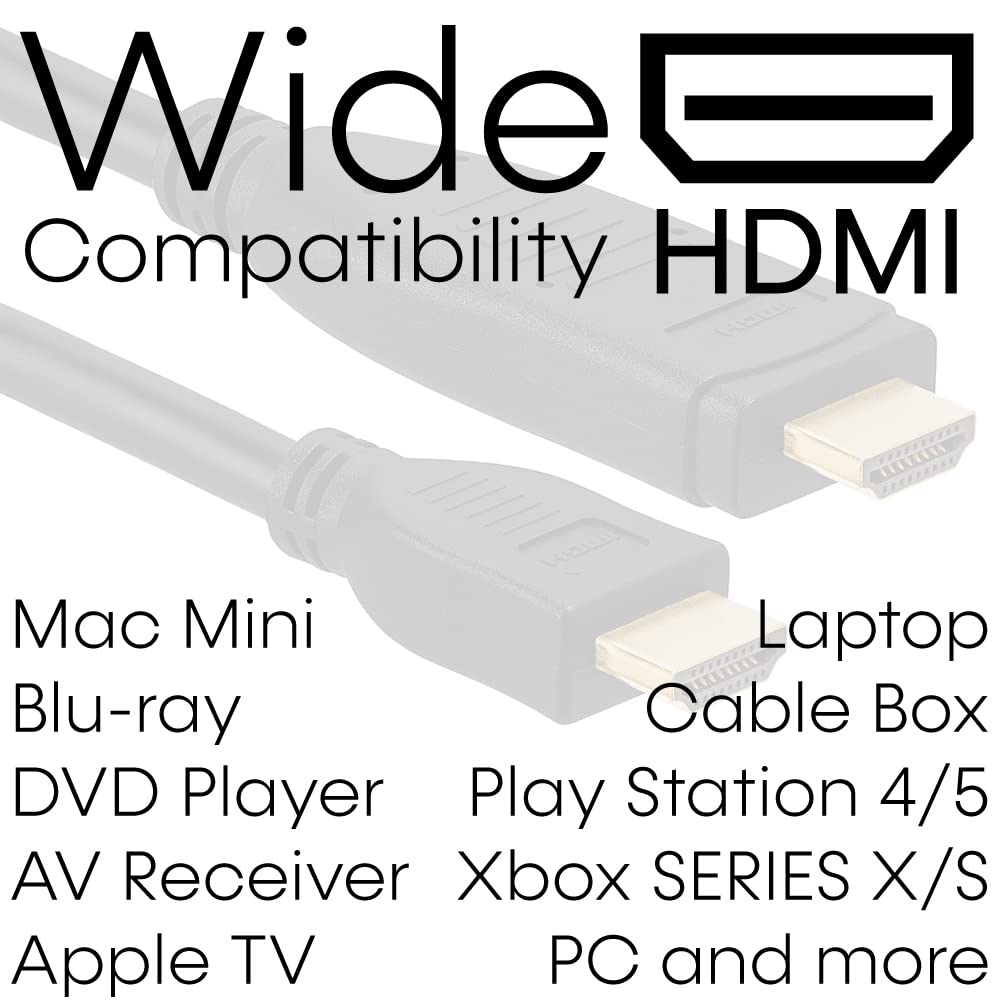 Cmple 131 FT High Speed HDMI Cable - 4K 60Hz 18Gbps with Ethernet, HDR, ARC, 3D Support | Ultra HD UHD 2160p Directional Cord with Built-in Equalizer | Perfect for Home Theater, Gaming, and Professional AV Setups