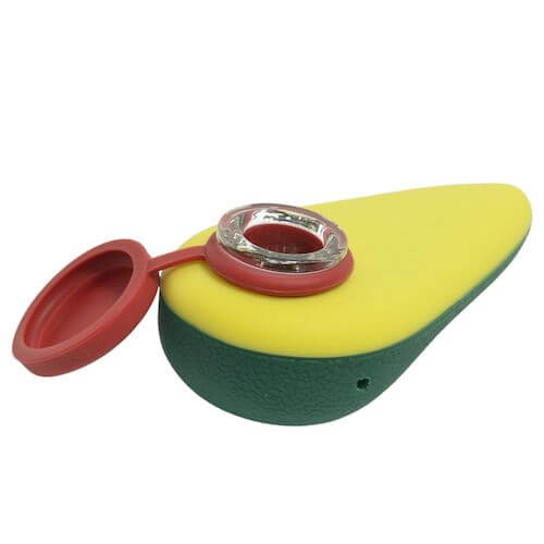 Premium Avocado-Shaped Glass Smoking Pipe - Handmade for Smooth Hits | Perfect for Travel, Camping & Relaxation