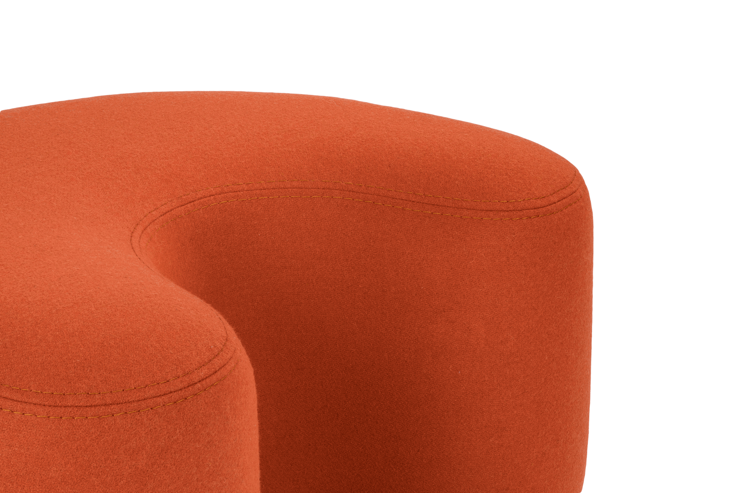 Terracotta U-Shaped Pouf Ottoman - Boho Chic Floor Seating for Living Room, Bedroom & Outdoor Patio Decor