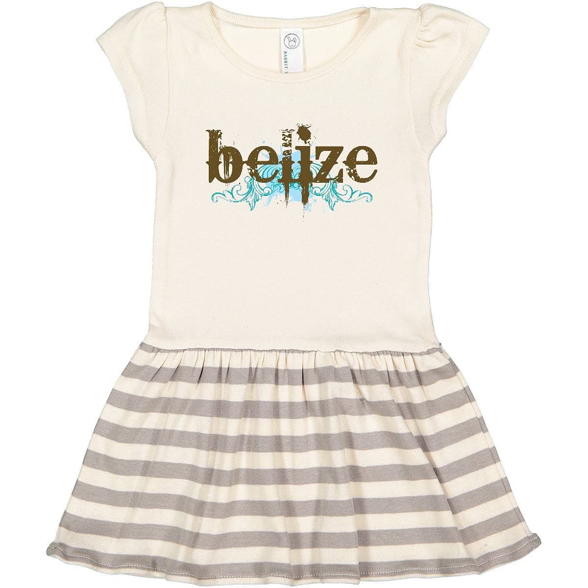 Inktastic Belize Country Grunge Style Toddler Dress - Cute & Comfortable Cotton Outfit for Girls, Perfect for Casual Wear, Travel & Family Photos
