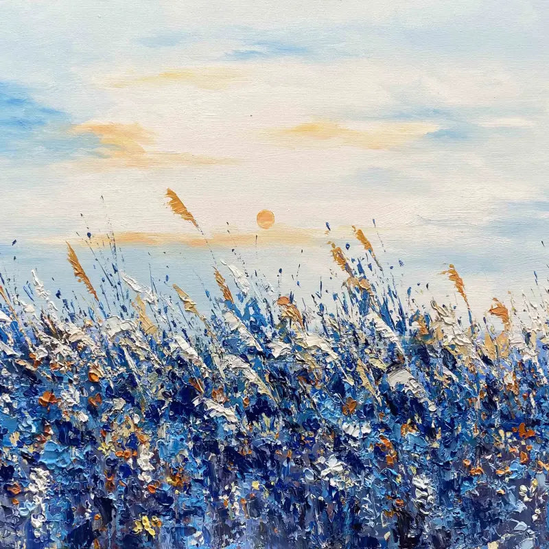 Beautiful Flower and Tree Painting #FT028 - Handmade Canvas Art for Home Decor, Office Wall, and Living Room