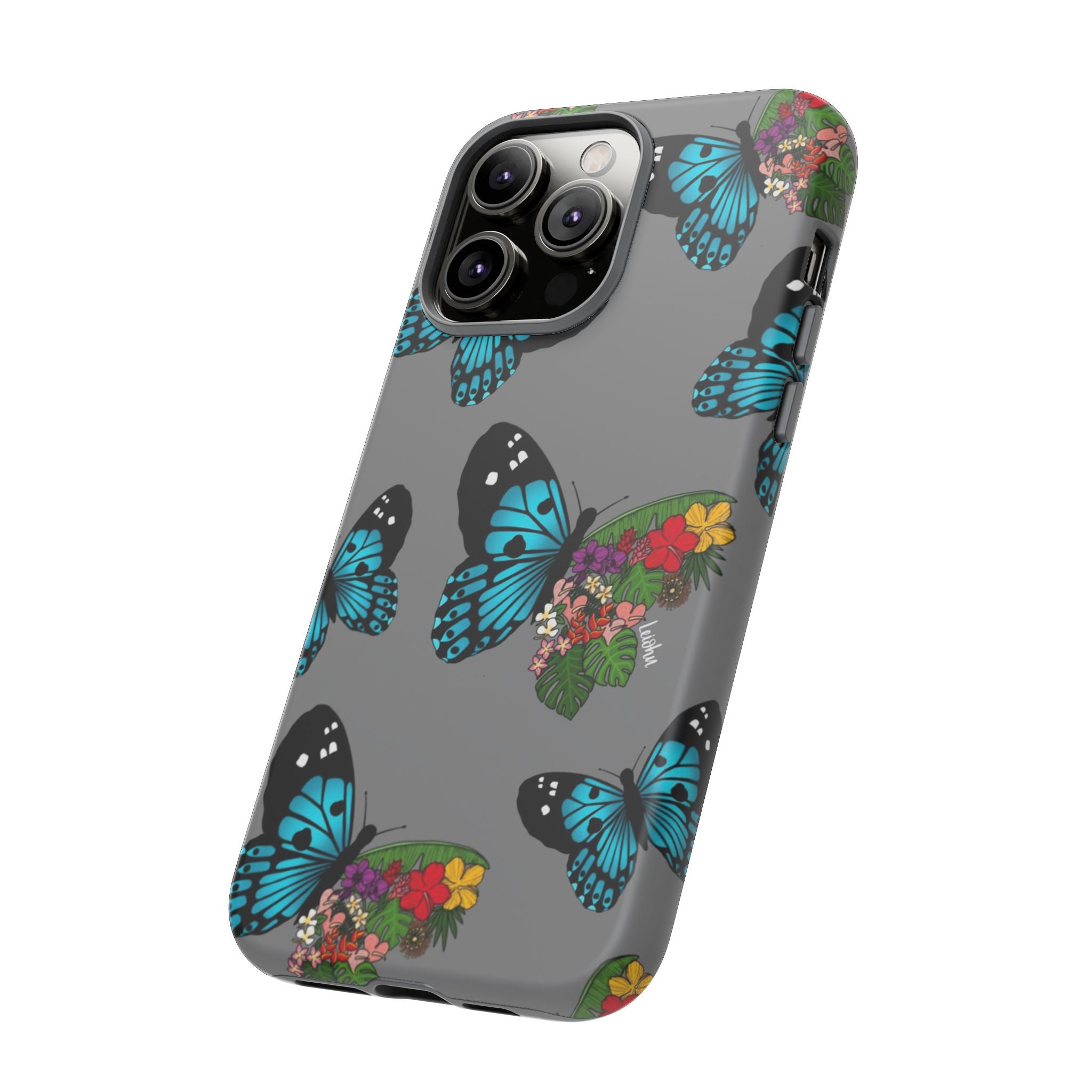 Tropical Pulelehua Teal Hawaiian Shirt - Breathable & Stylish Aloha Shirt for Men & Women - Perfect for Beach Vacations, Luau Parties & Summer Outings