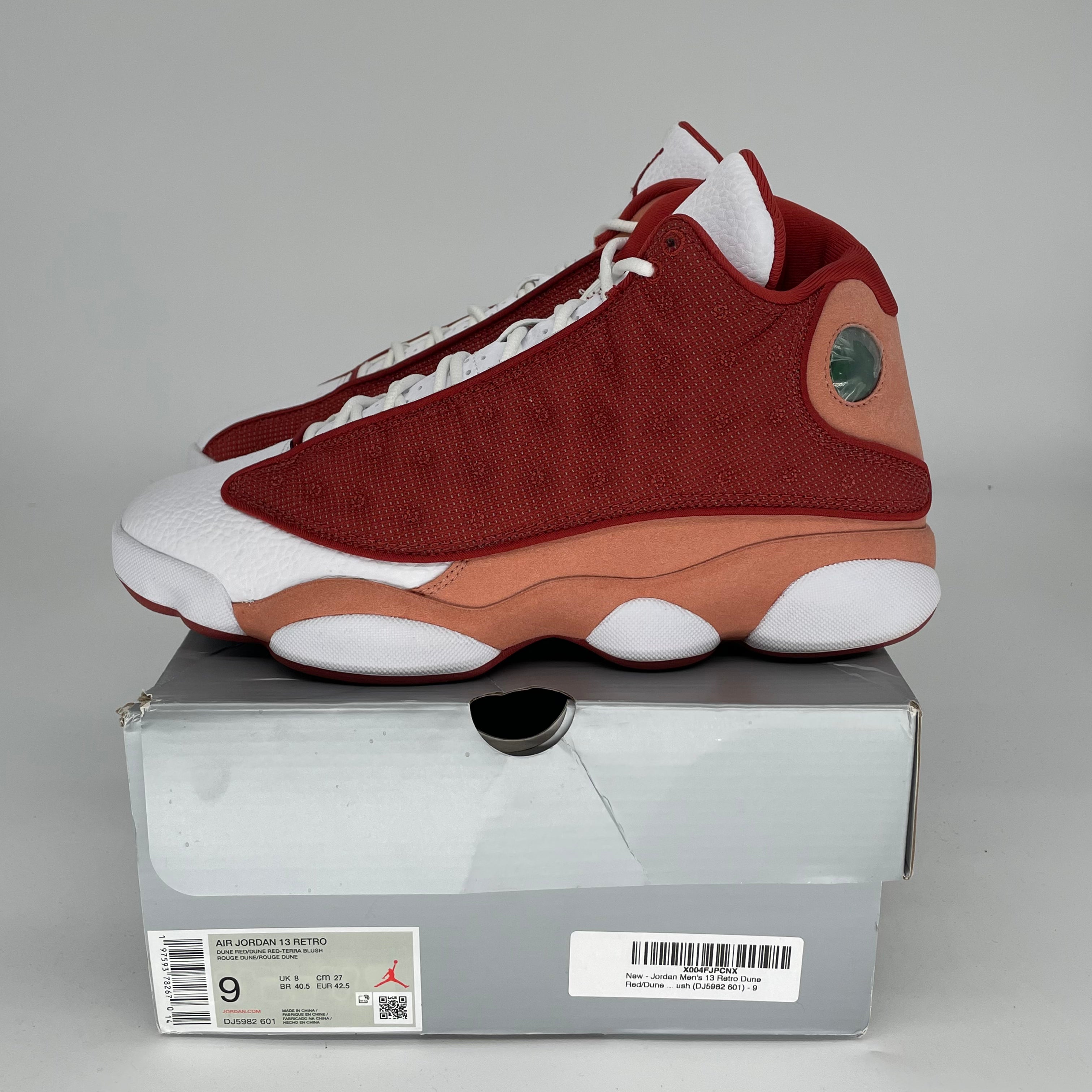 AIR JORDAN 13 DUNE RED Basketball Shoes for Men & Women - Size 9/10.5W (DJ5982-601) - Perfect for Court Play, Streetwear & Sneaker Collection