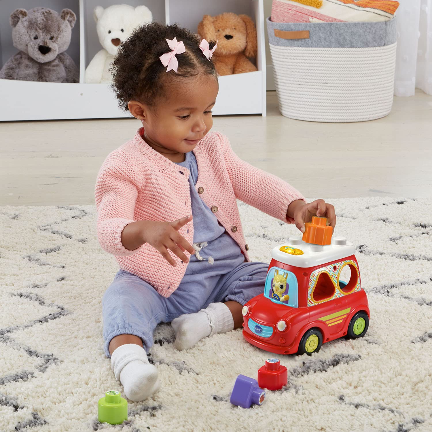 VTech Sort and Go Smart Car - Interactive Learning Toy for Toddlers, Red - Educational Shape Sorter & Push Car for Kids Ages 1-3 Years (Ideal for Early Childhood Development & Playtime Fun)