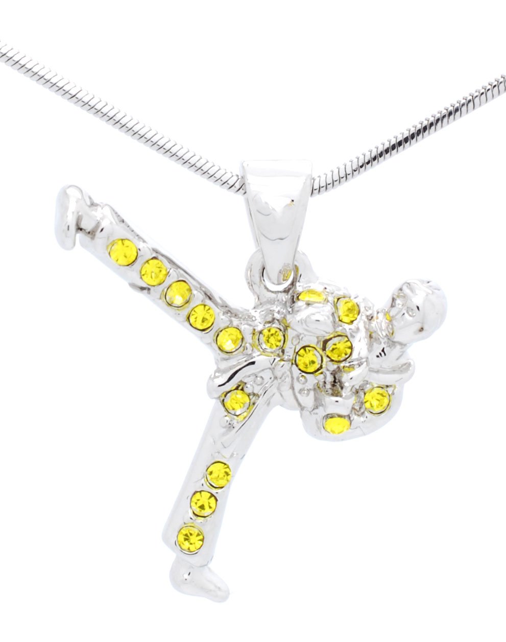 Karate Necklace with Crystals for Martial Arts Training & Gifts