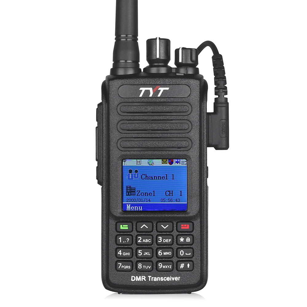 TYT MD-390G Waterproof UHF DMR Two-Way Radio with GPS & Remote Speaker - Ideal for Outdoor Adventures, Construction Sites, and Emergency Communication