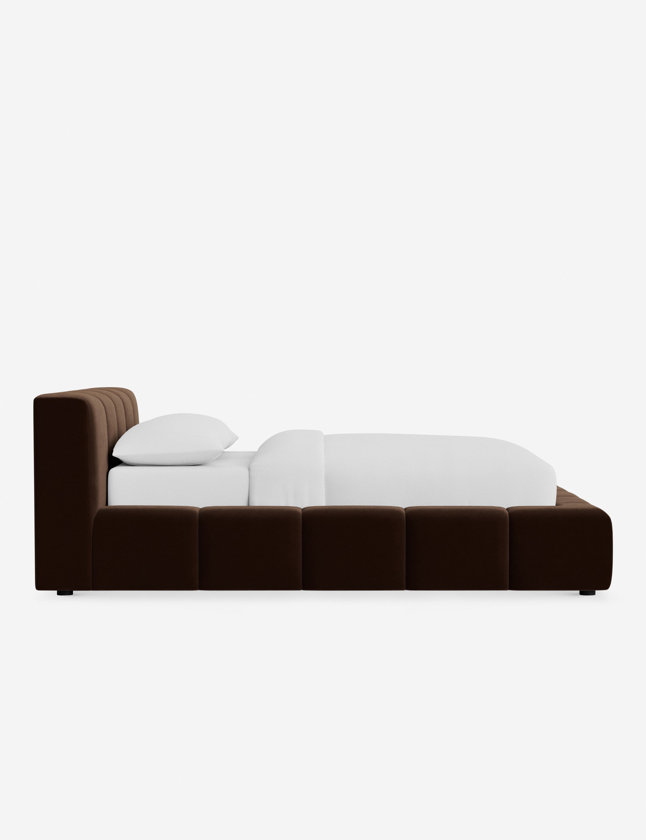 Cambry Platform Bed Frame - Modern Minimalist Wooden Bed with Headboard - Perfect for Bedroom, Guest Room & Small Spaces