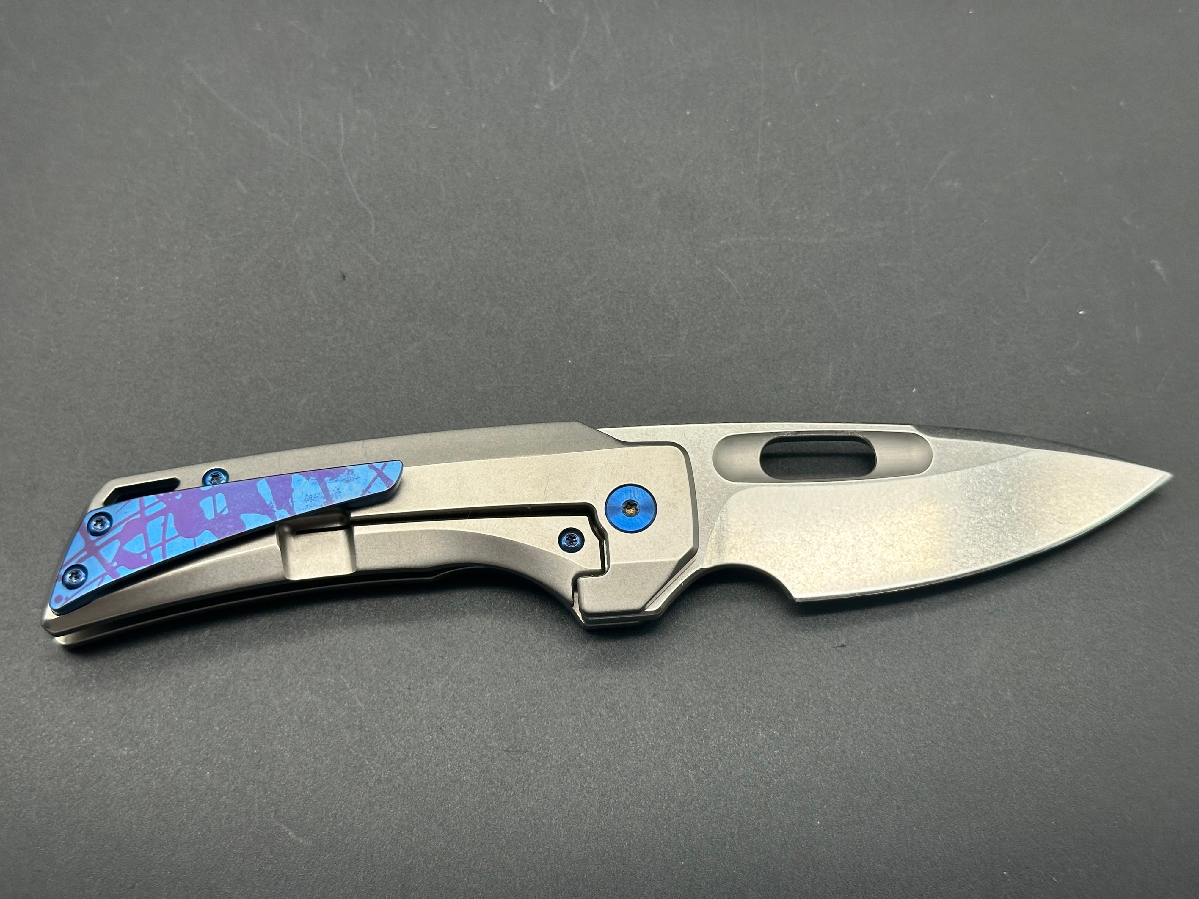 Empedc Nymble M390 Folding Pocket Knife - 4th Gen Custom Anodized Titanium Hardware - EDC Gear for Outdoor Camping, Hiking & Everyday Carry