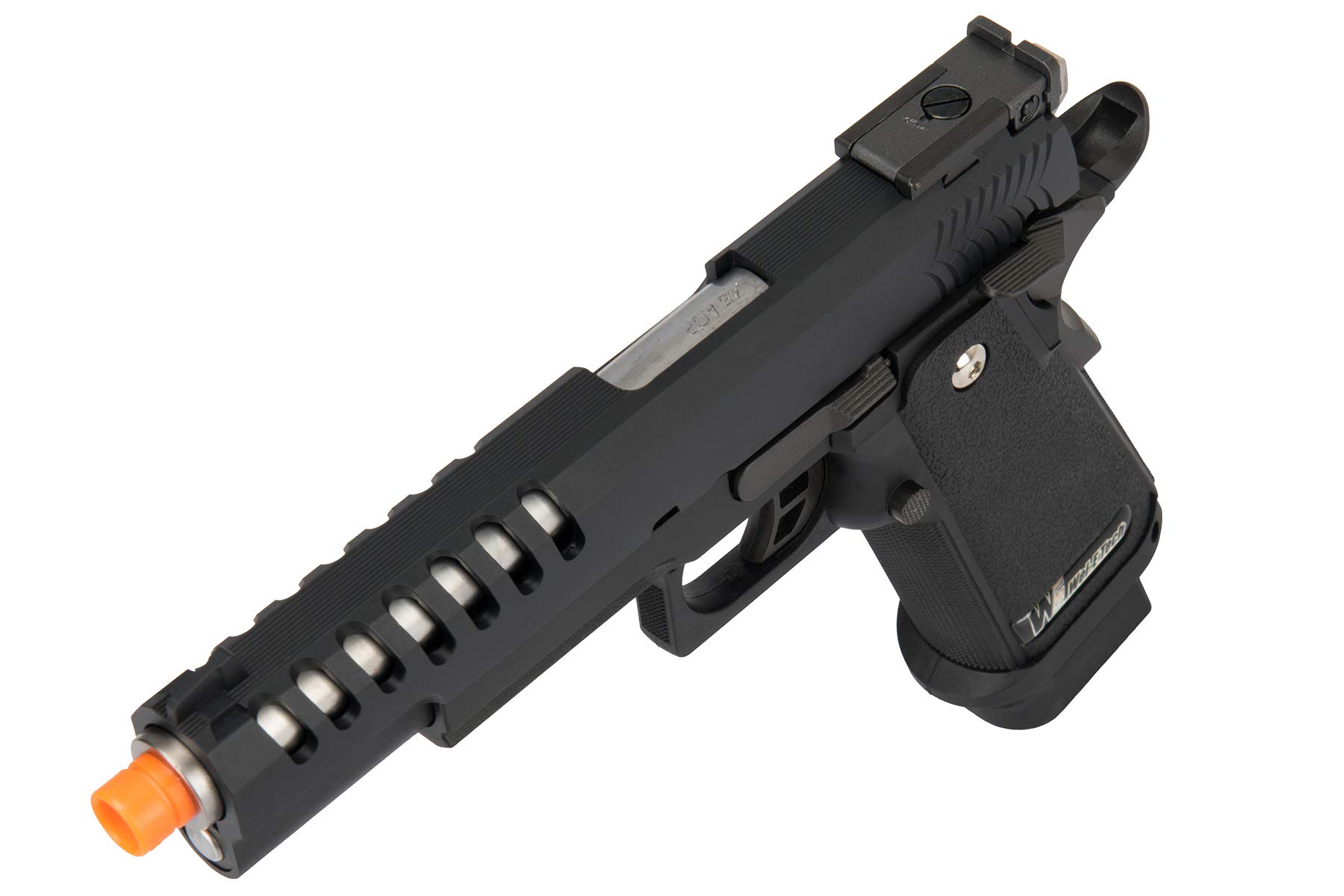 Lancer Tactical WE 1911 Hi-Capa Hyper Speed Gas Blowback Airsoft Pistol - Black - 330 FPS - Realistic Training & Competitive Airsoft Games
