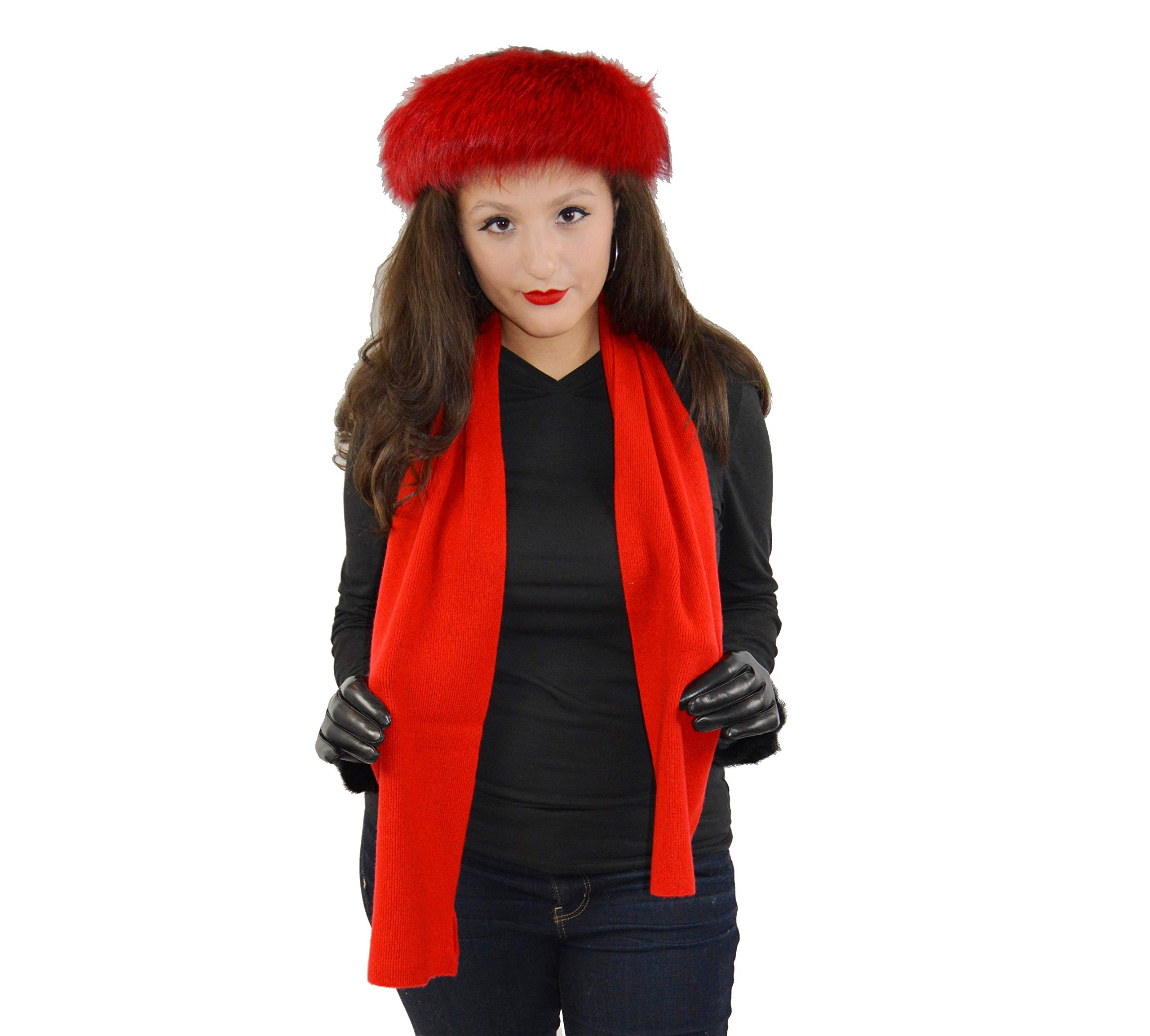Luxury Fox Fur Headband for Women - Winter Warm Mink Hair Scarf & Fashionable Headwear - Perfect for Cold Weather, Outdoor Activities, and Stylish Outfits