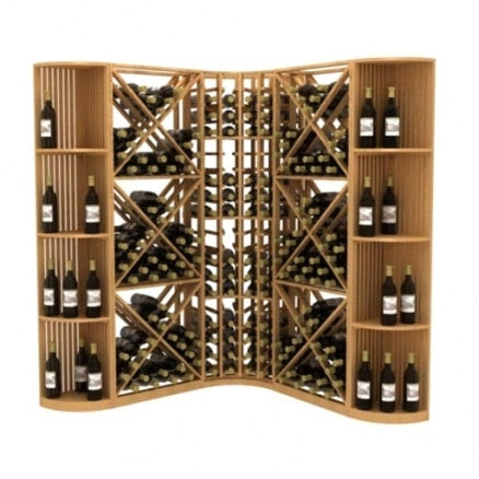 Vinostor Traditional 400 Bottle Corner Wine Display Rack - Space-Saving Wine Storage for Home, Restaurant, or Wine Cellar - Perfect for Wine Enthusiasts and Collectors