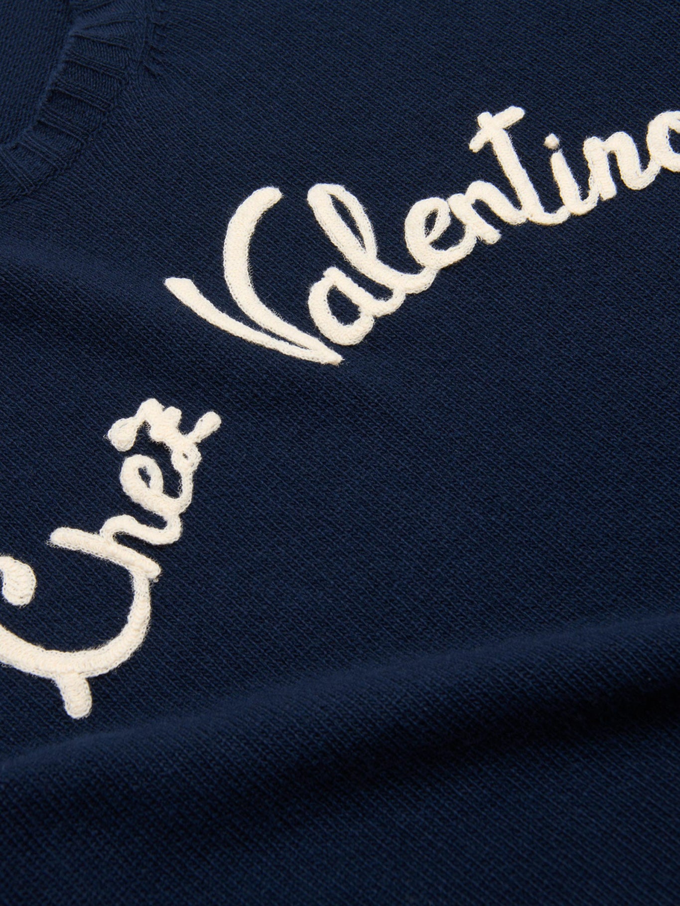 Premium Crewneck Wool Sweater with Chez Valentino Embroidery - Cozy Winter Pullover for Men & Women | Perfect for Casual Outfits, Office Wear & Holiday Gatherings