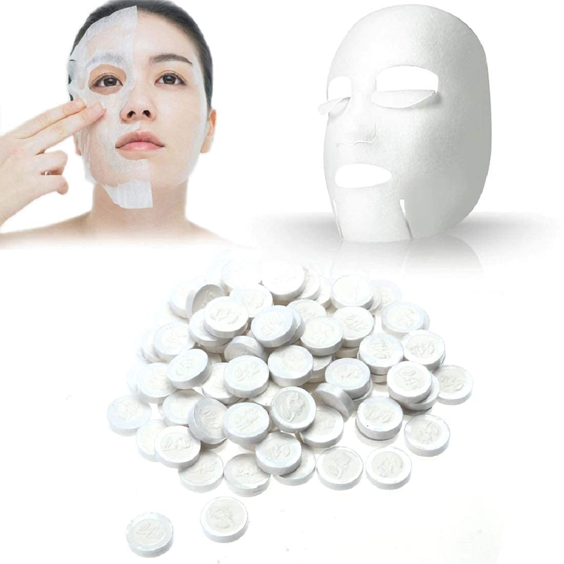 Mapperz Compressed Facial Sheet Mask - Brightening & Hydrating Facial Tablets for Women & Girls (10 Pack) | Korean Skincare, Travel-Friendly, Spa Day Essential