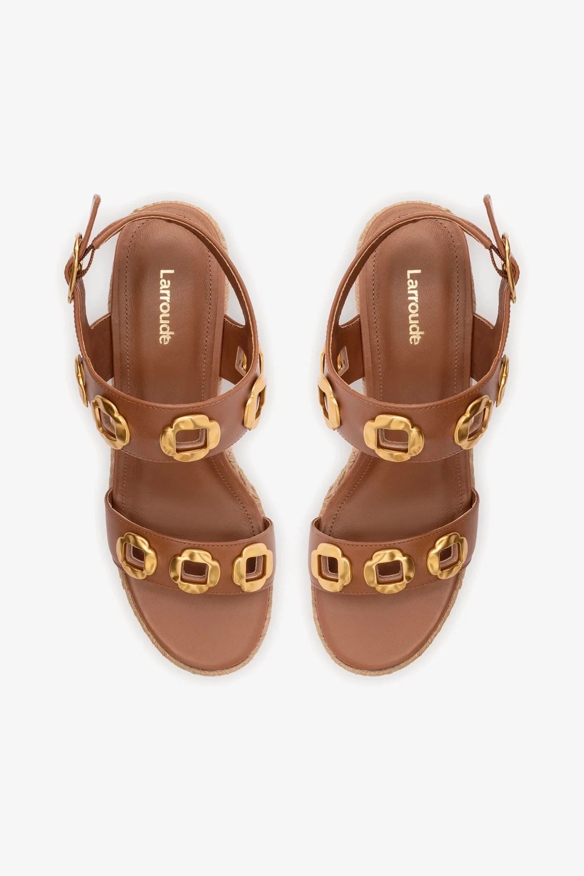 Premium Milan Espadrille Shoes in Caramel Leather - Comfortable & Stylish Women's Flats for Summer, Beach & Casual Outings