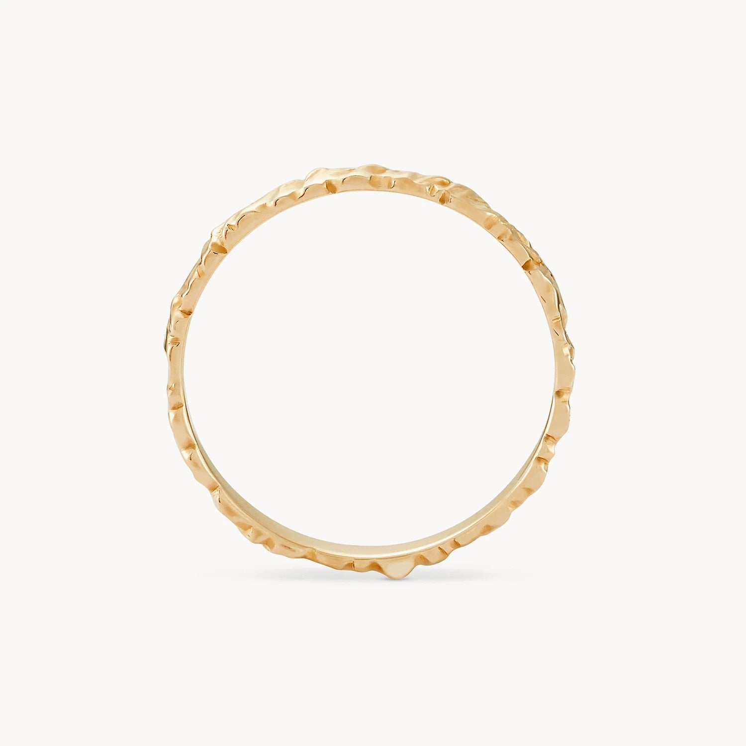 14K Yellow Gold Tree Bark Stability Ring - Nature Inspired Wedding Band for Women - Perfect for Outdoor Adventures & Boho Style Jewelry