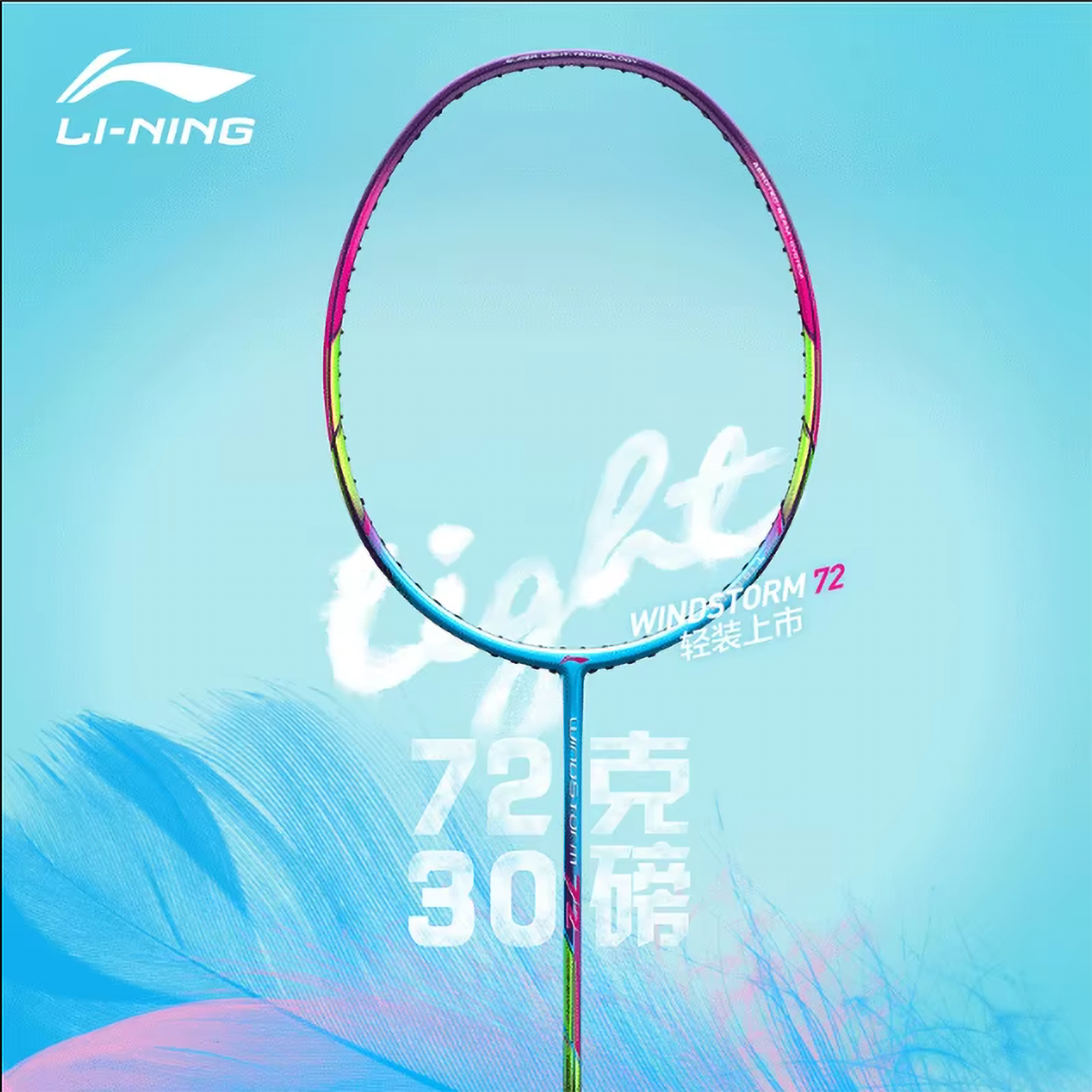 Li Ning Windstorm 72 Badminton Shoes (Blue/Purple) - Lightweight & Breathable for Competitive Play & Training