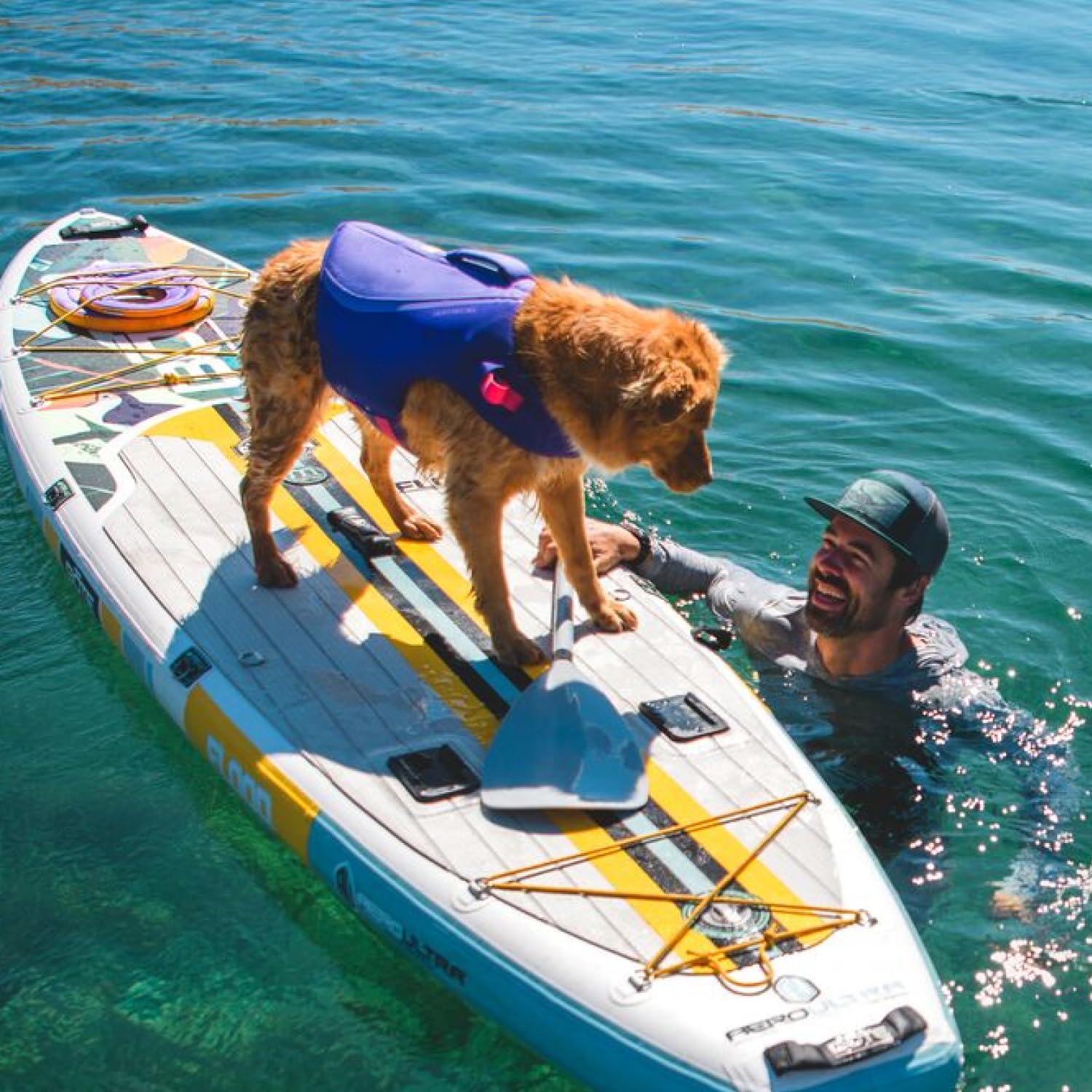 Ruffwear Float Coat Dog Life Jacket - Swimming Safety Vest with Handle for Small Dogs - Deep Blue XX-Small - Perfect for Boating, Swimming & Water Adventures