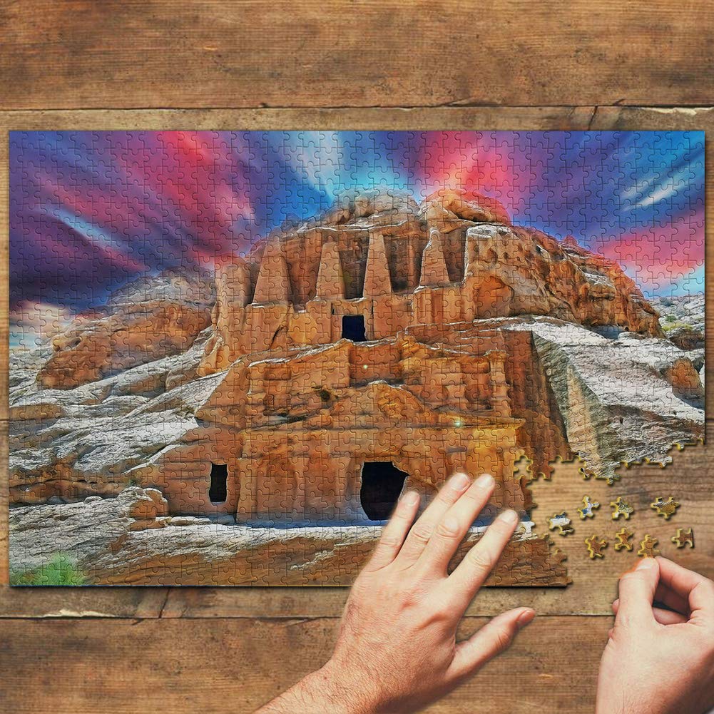 1000 Piece Jordan Jigsaw Puzzle - Petra Landscape Wooden Puzzle for Adults, Travel Souvenir & Home Decor | Perfect for Family Game Night, Stress Relief & Wall Art Display