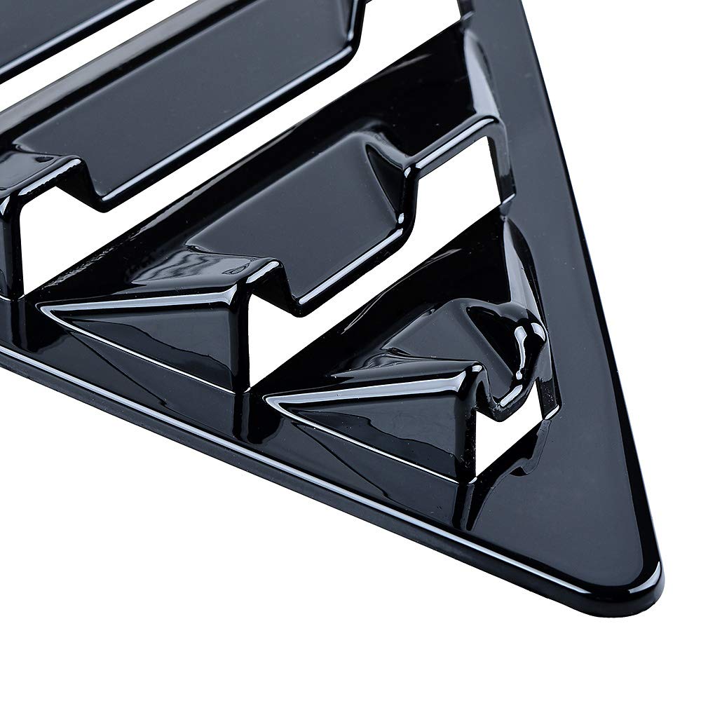 ABS Racing Style Rear Side Window Louvers Air Vent Scoop Shades Cover for 2013-2018 Ford Focus ST RS Hatchback - Glossy Black | Enhances Aerodynamics & Style | Perfect for Car Enthusiasts & Street Racing