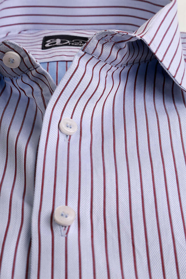 Blue Harmony Multi Stripes Formal Shirt for Men | Elegant Business & Office Wear | Perfect for Weddings, Interviews & Professional Events