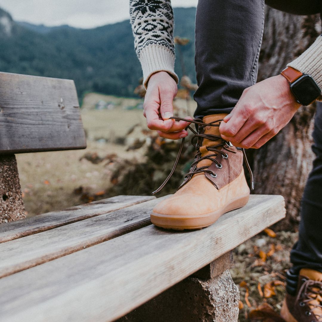 Barefoot Boots for Women & Men - Be Lenka Nevada Neo in Sand & Dark Brown | Minimalist Comfort for Hiking, Travel & Everyday Wear